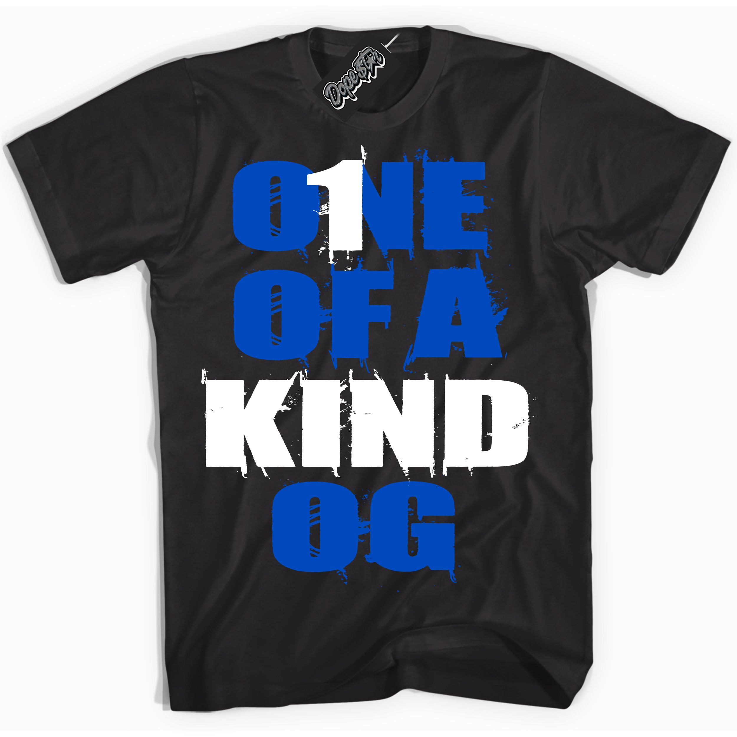 Cool Black Shirt with “ One Of A Kind” design that perfectly matches Quai 54 1s Sneakers.