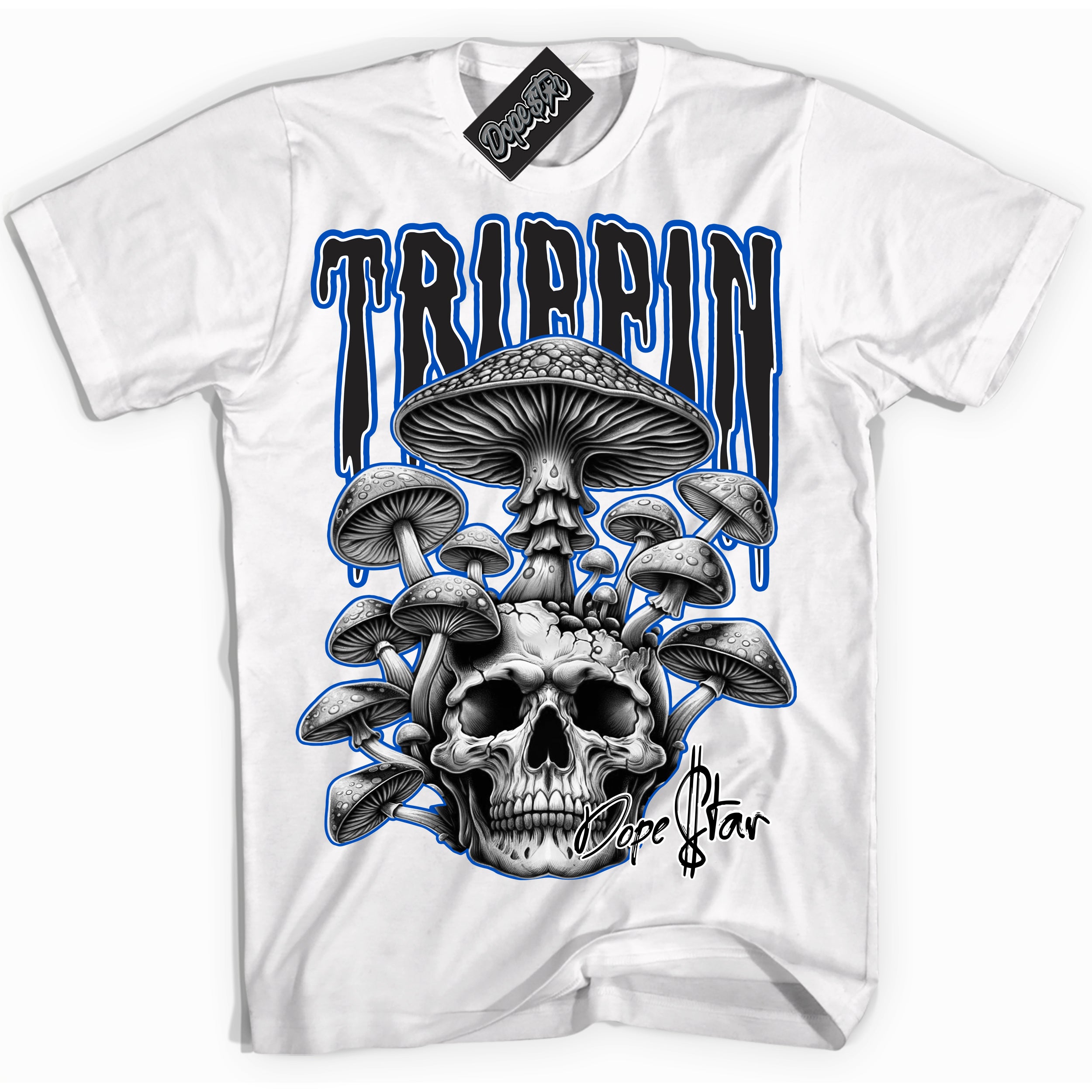 Cool White Shirt with “Trippin” design that perfectly matches the Quai 54 1s Sneakers.