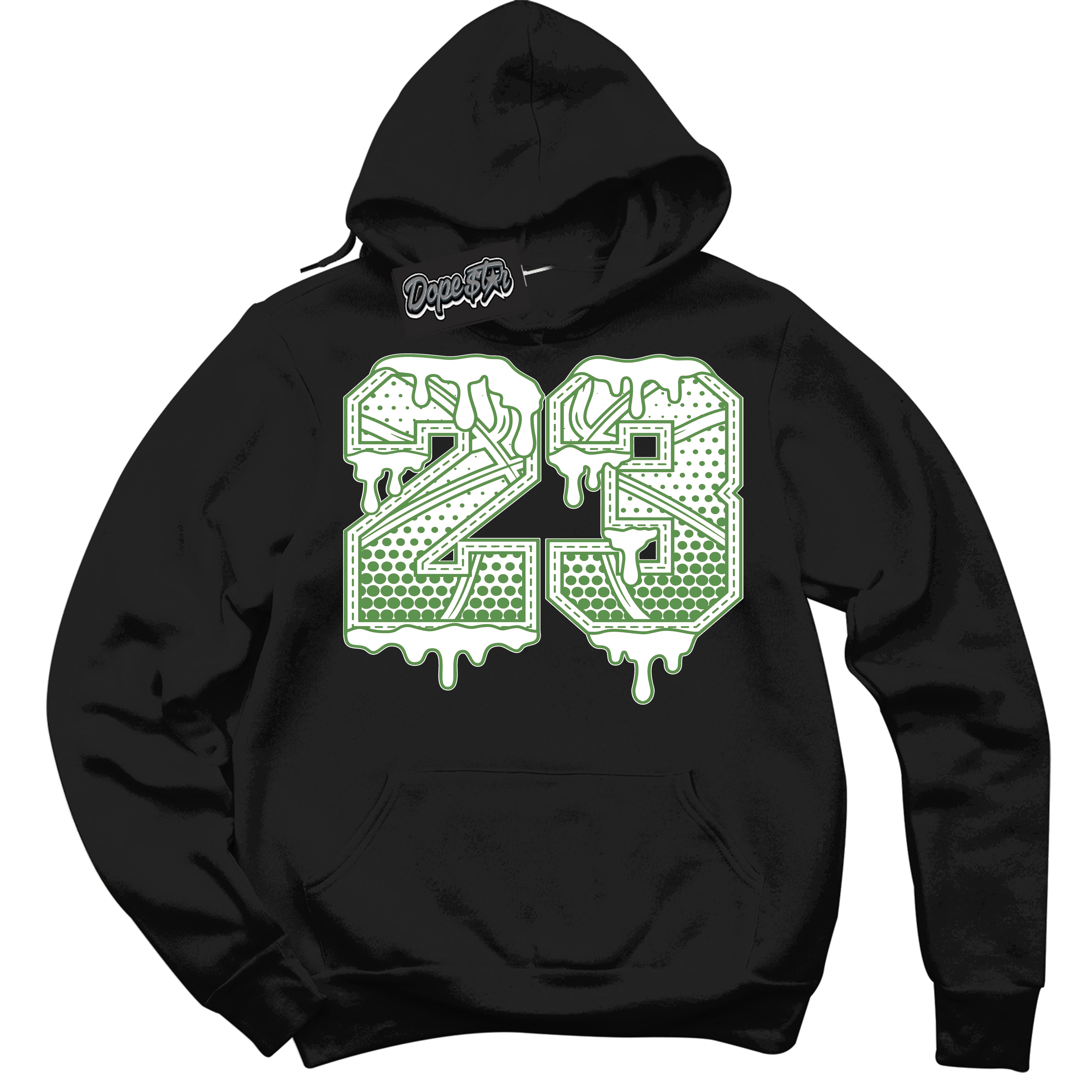 Cool Black Hoodie with “ 23 Ball ”  design that Perfectly Matches Chlorophyll 1s Jordans.
