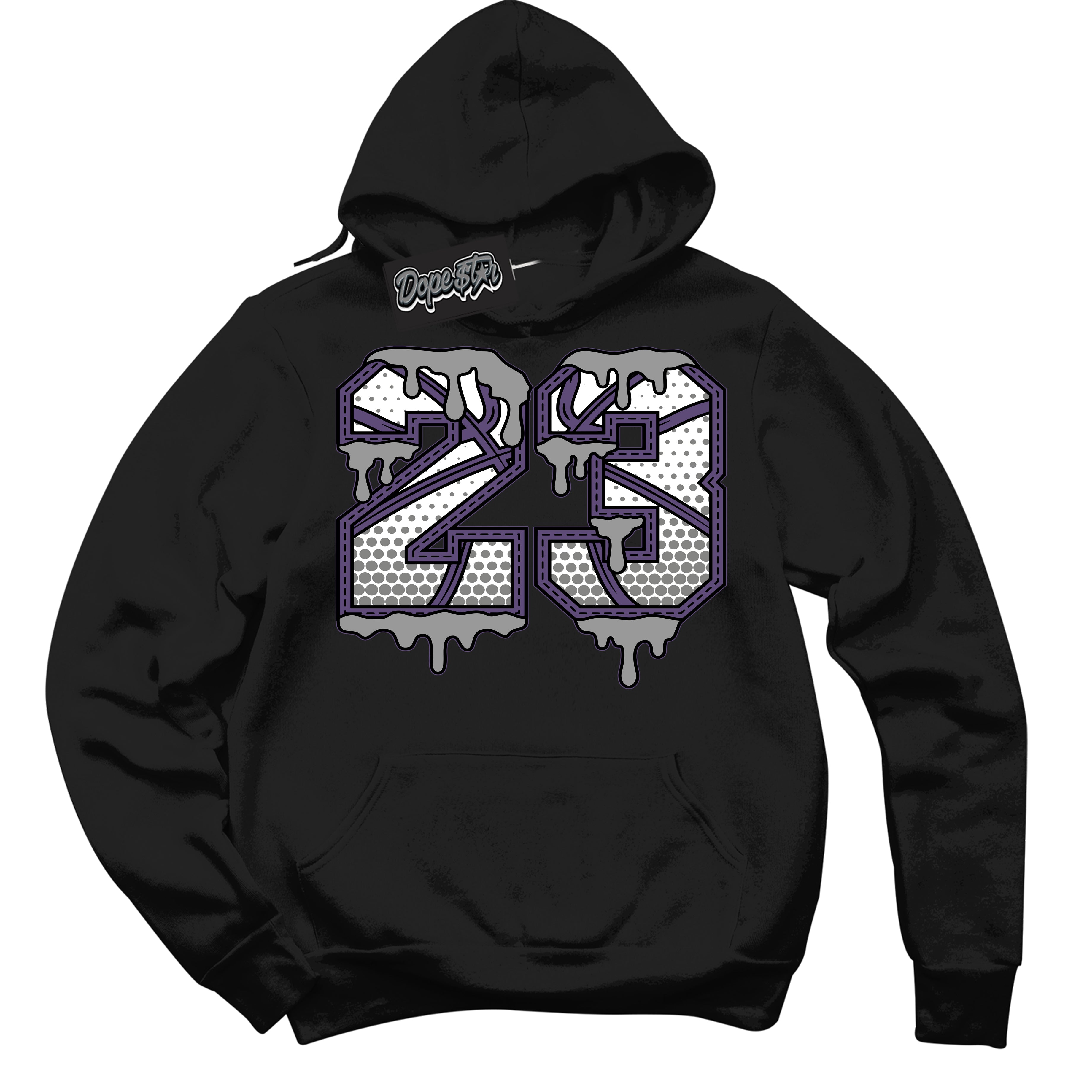 Cool Black Hoodie with “ 23 Ball ”  design that Perfectly Matches Punk Rock 1s Sneakers.