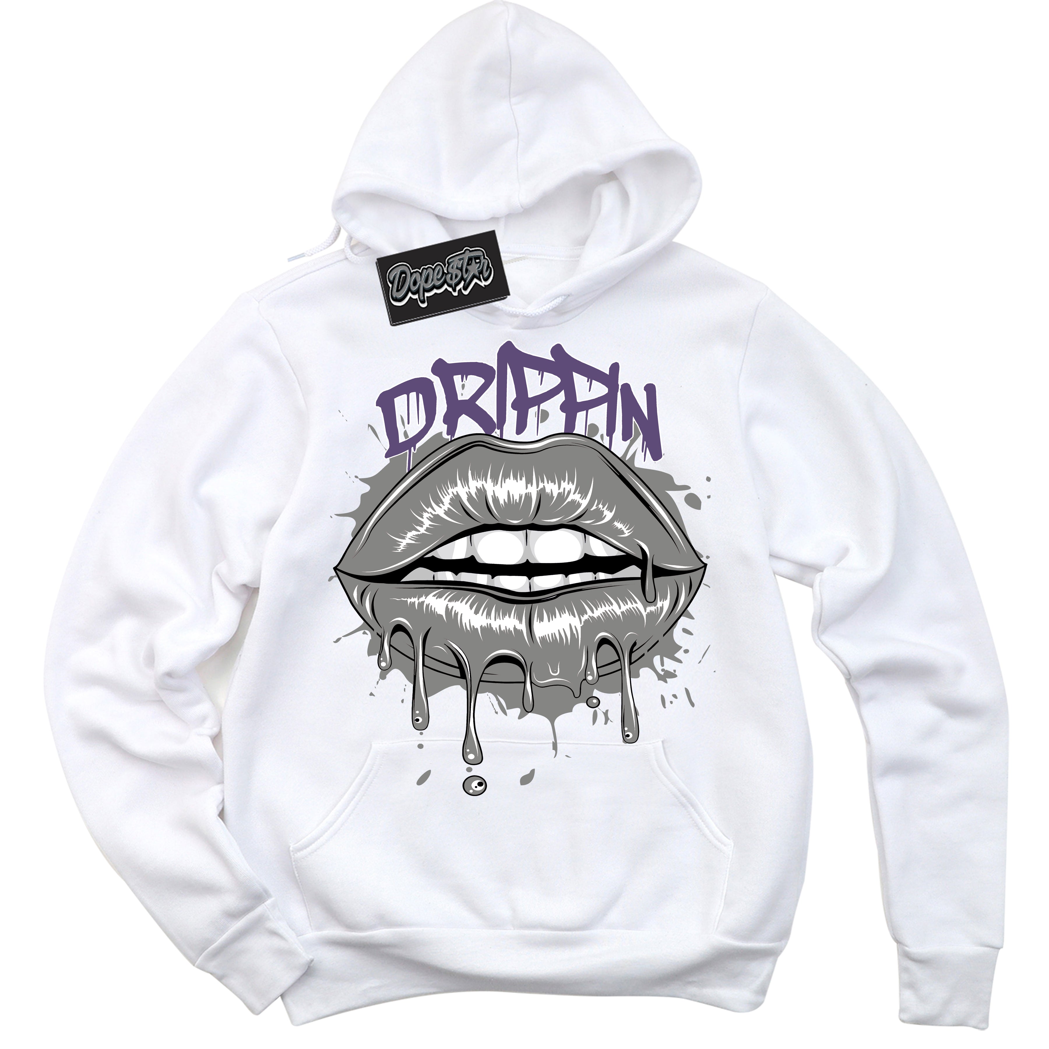 Cool White Hoodie with “ Drippin ”  design that Perfectly Matches Punk Rock 1s Sneakers.