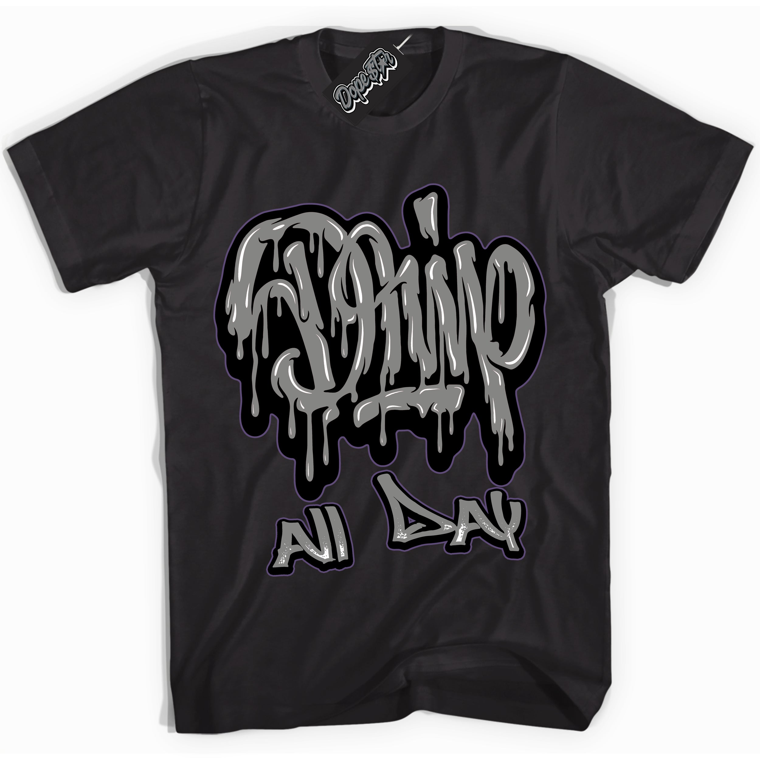 Cool Black Shirt with “ Drip All Day” design that perfectly matches Punk Rock 1s Sneakers.