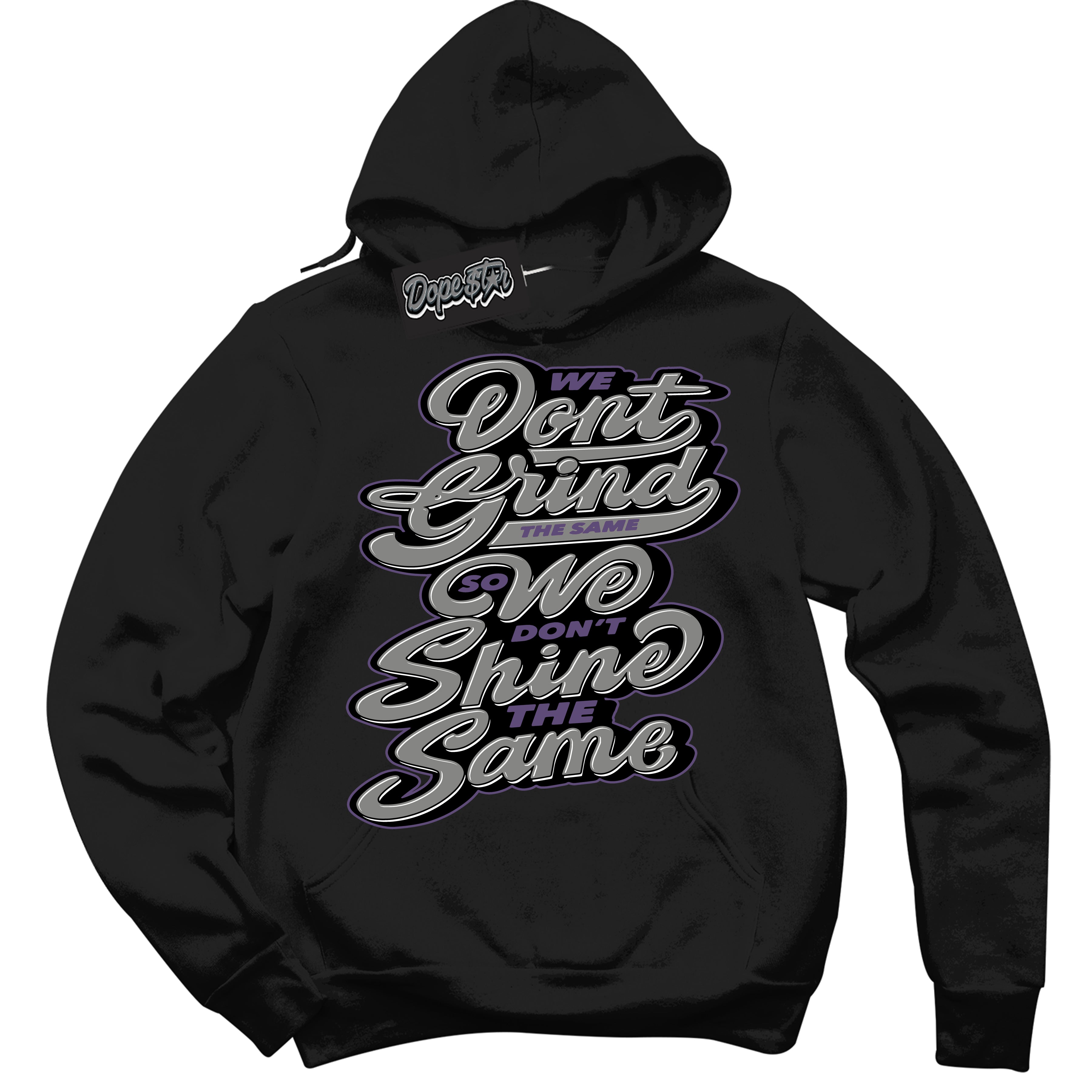 Cool Black Hoodie with “ Grind Shine ”  design that Perfectly Matches Punk Rock 1s Sneakers.