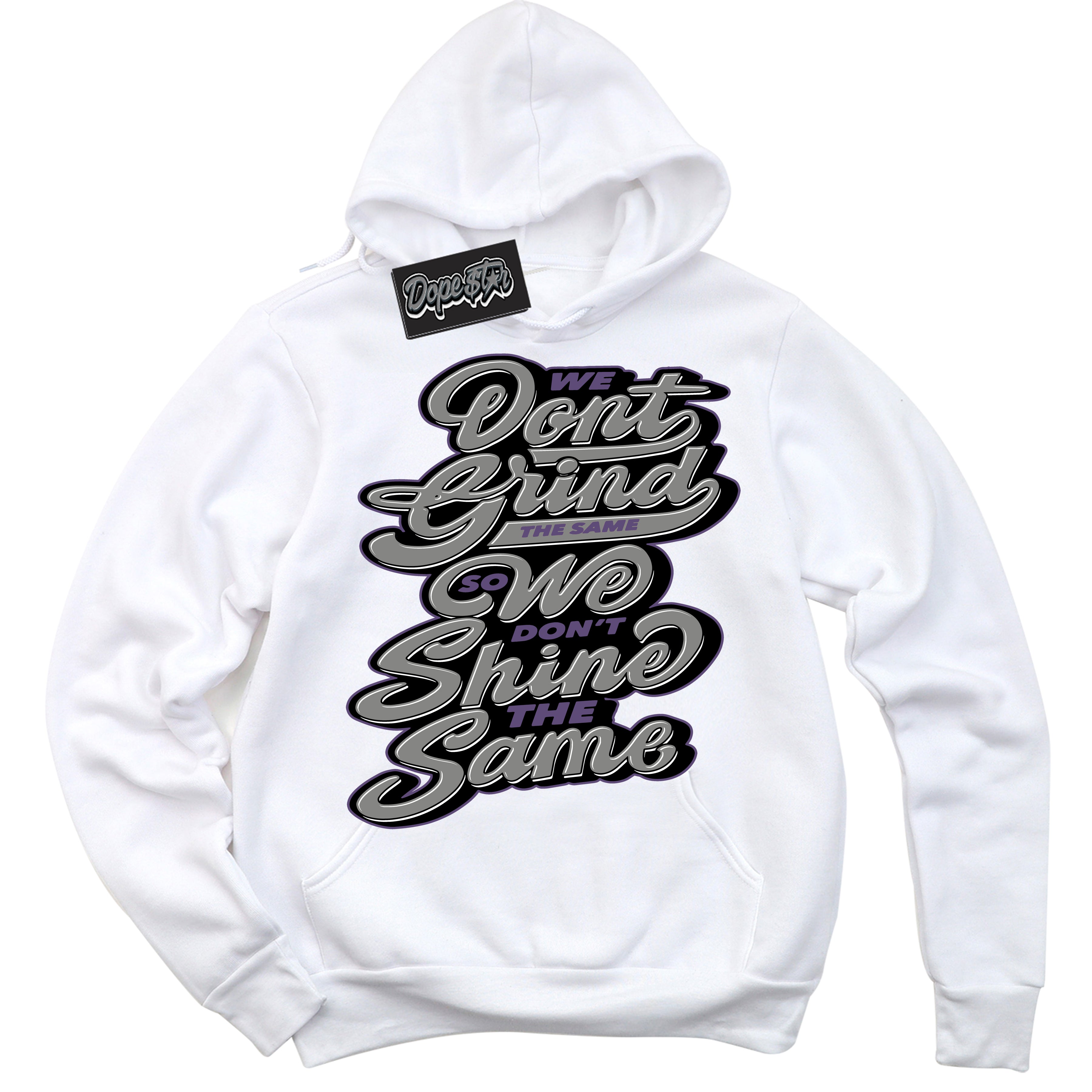 Cool White Hoodie with “ Grind Shine ”  design that Perfectly Matches Punk Rock 1s Sneakers.