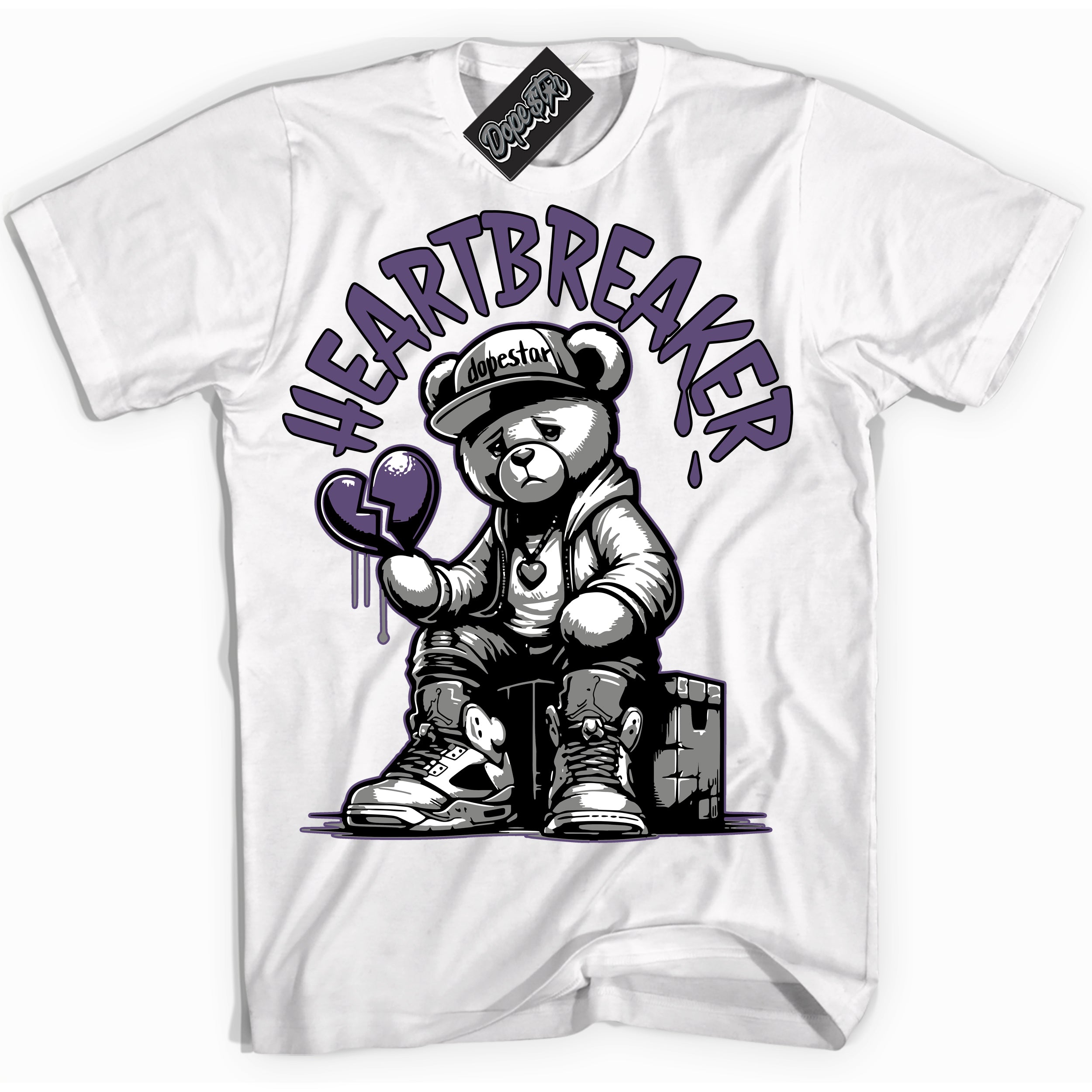 Cool White Shirt with “ Heartbreaker Bear” design that perfectly matches Punk Rock 1s Sneakers.