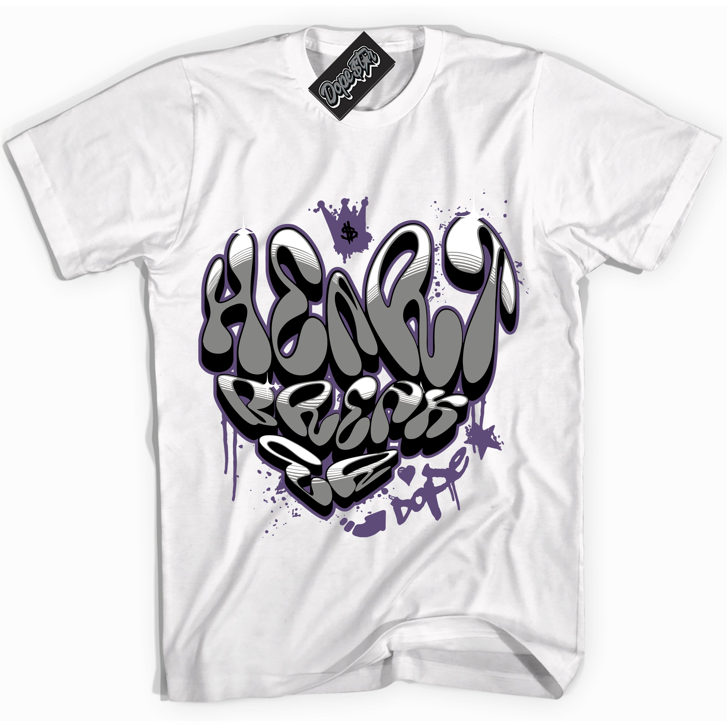 Cool White Shirt with “ Heartbreaker Graffiti” design that perfectly matches Punk Rock 1s Sneakers.