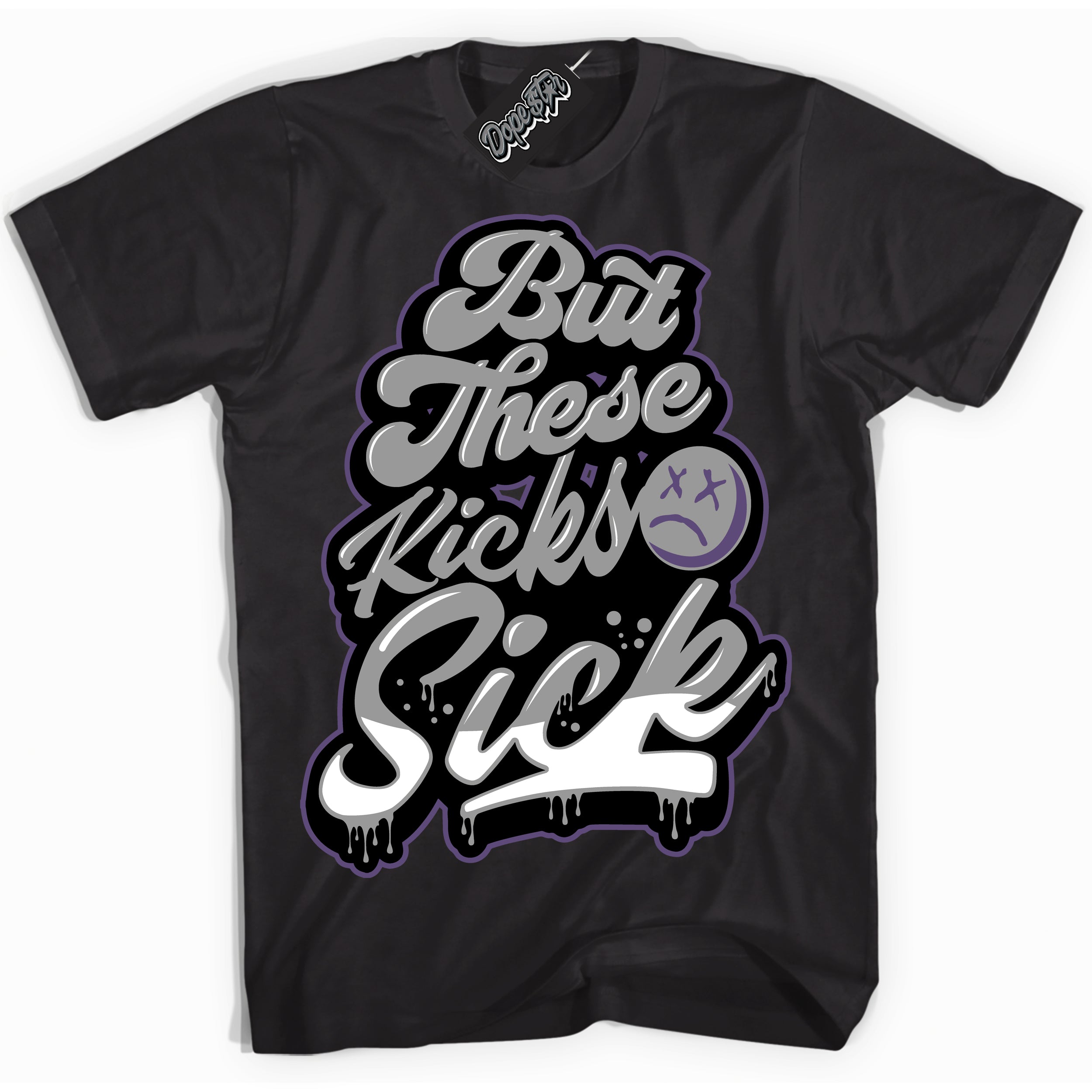 Cool Black Shirt with “ Kick Sick” design that perfectly matches Punk Rock 1s Sneakers.