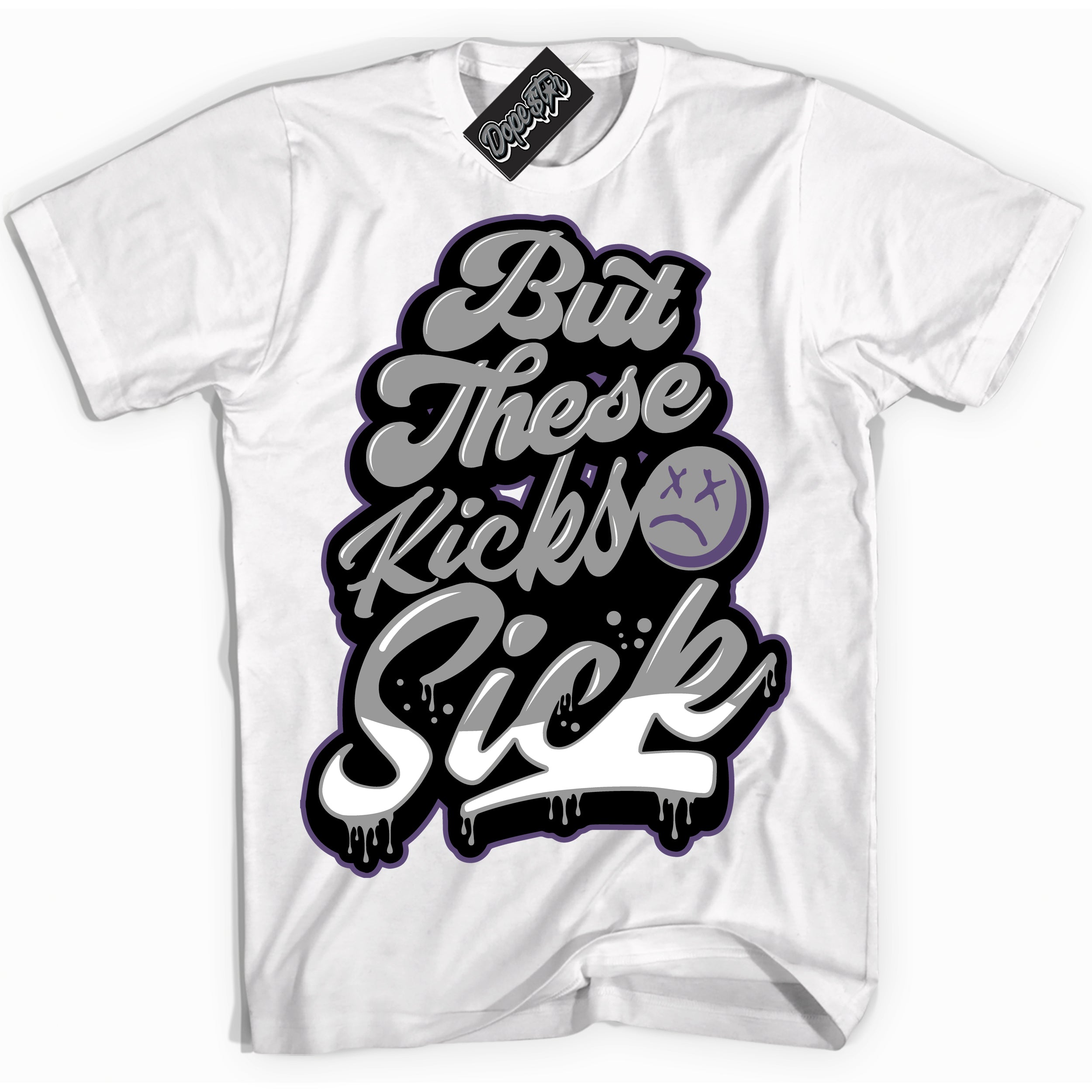 Cool White Shirt with “ Kick Sick” design that perfectly matches Punk Rock 1s Sneakers.