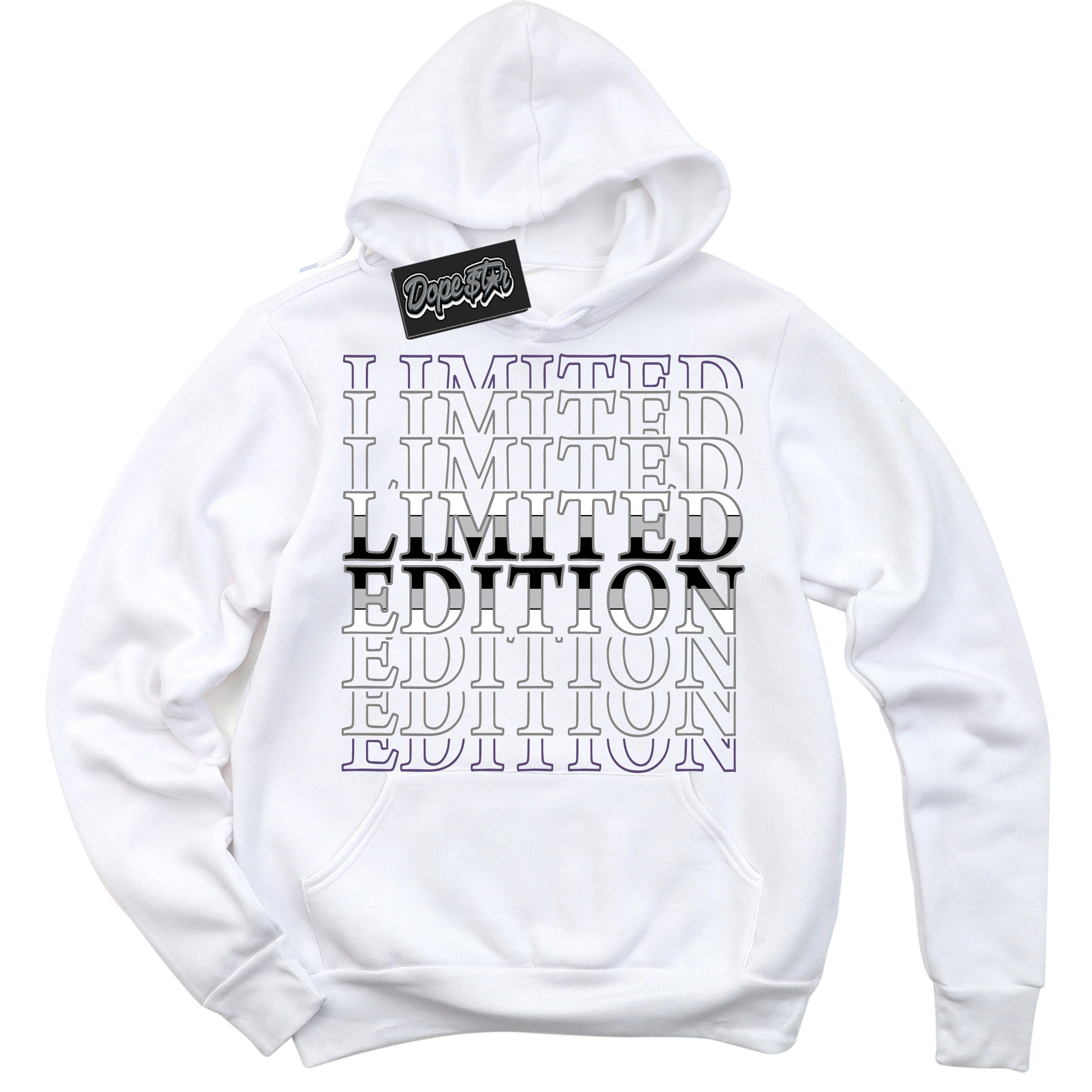 Cool White Hoodie with “ Limited Edition ”  design that Perfectly Matches Punk Rock 1s Sneakers.