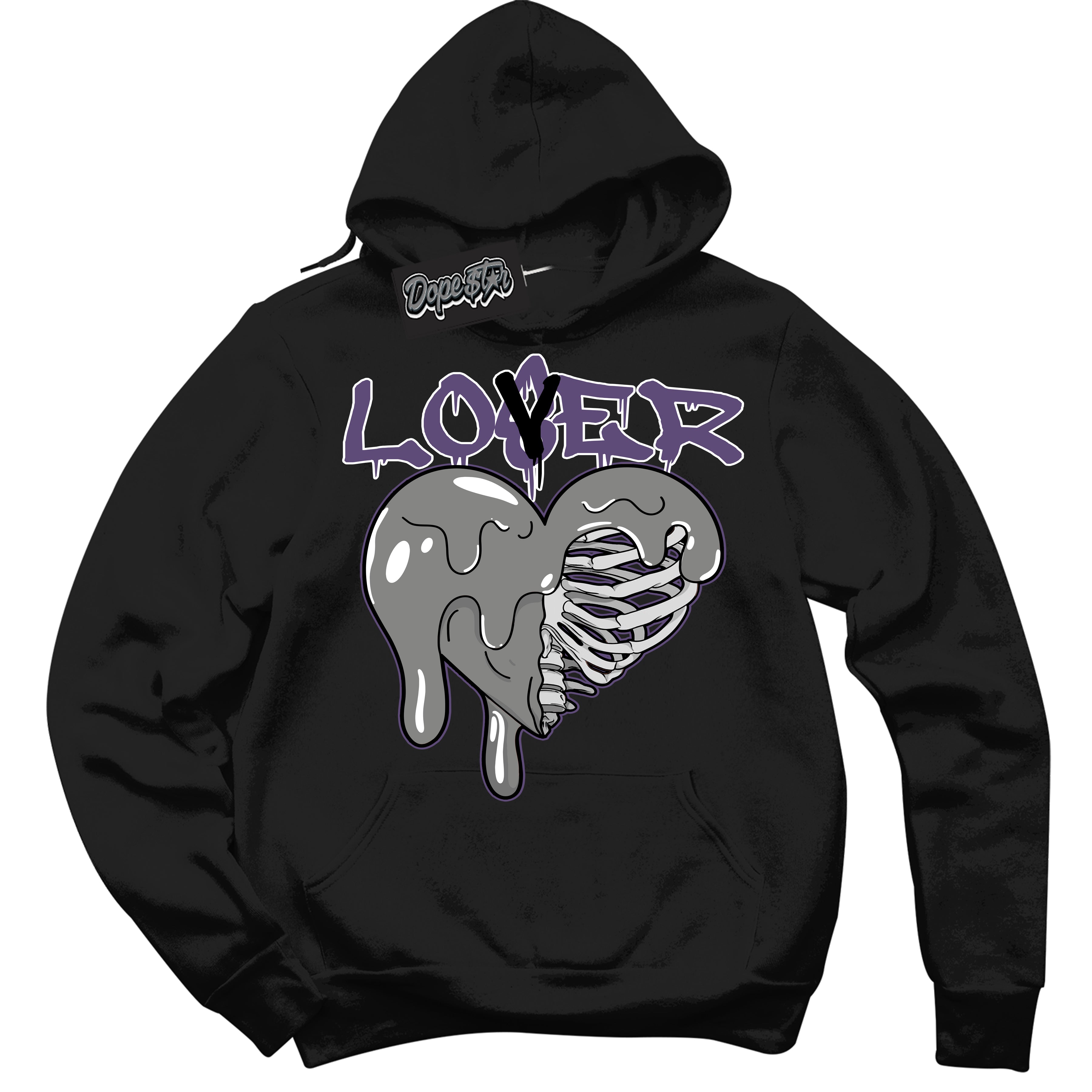 Cool Black Hoodie with “ Lover Loser ”  design that Perfectly Matches Punk Rock 1s Sneakers.