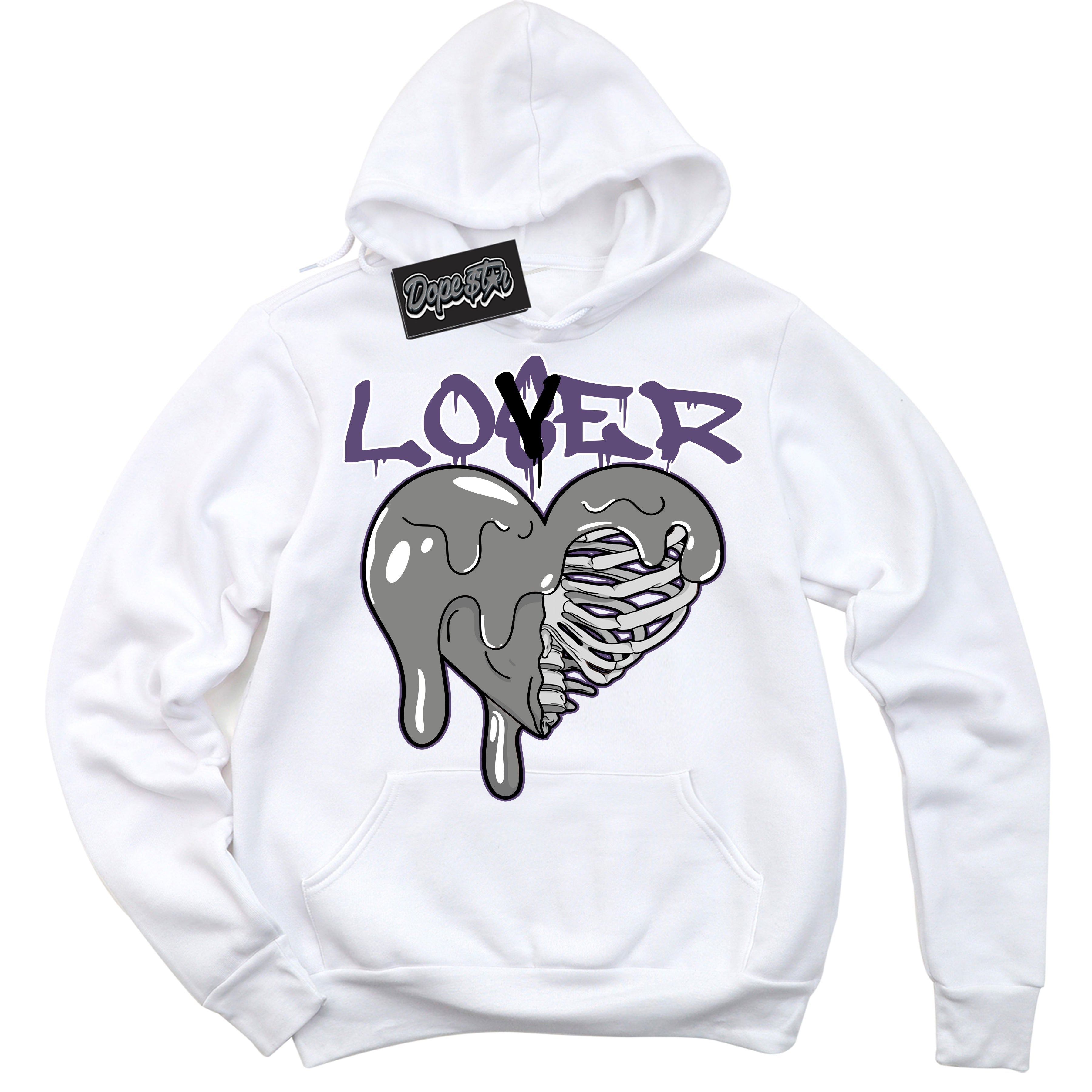 Cool White Hoodie with “ Lover Loser ”  design that Perfectly Matches Punk Rock 1s Sneakers.