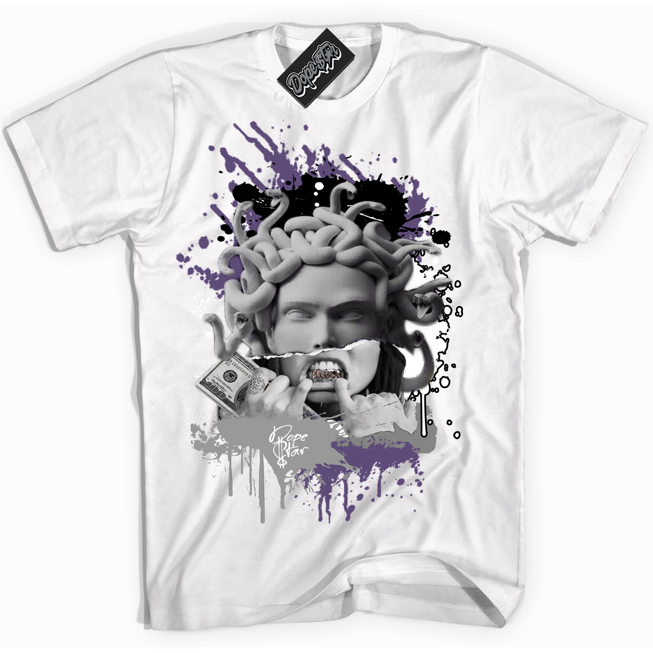 Cool White Shirt with “ Medusa” design that perfectly matches Punk Rock 1s Sneakers.