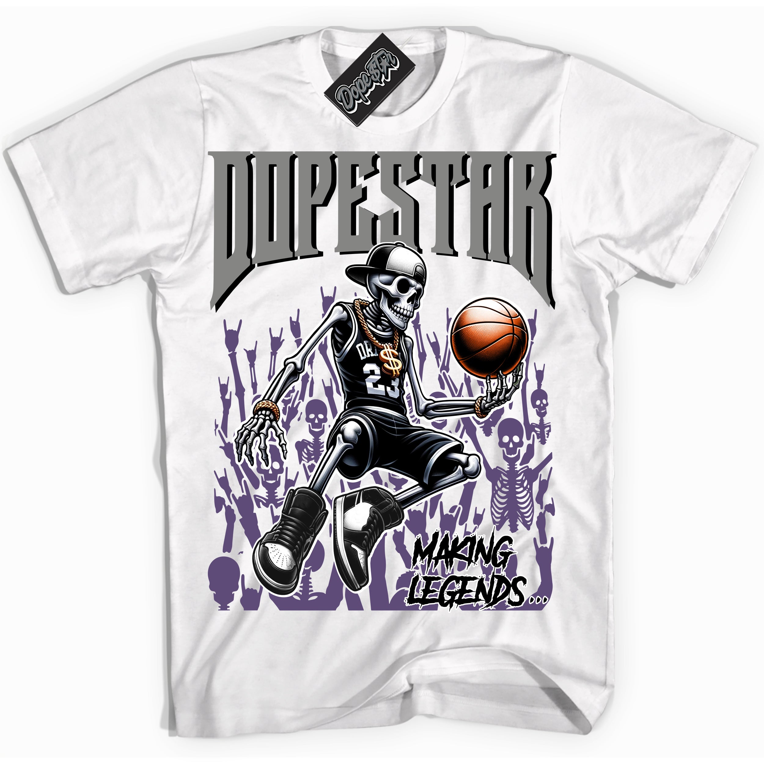 Cool White Shirt with “ Making Legends ” design that perfectly matches Punk Rock 1s Sneakers.