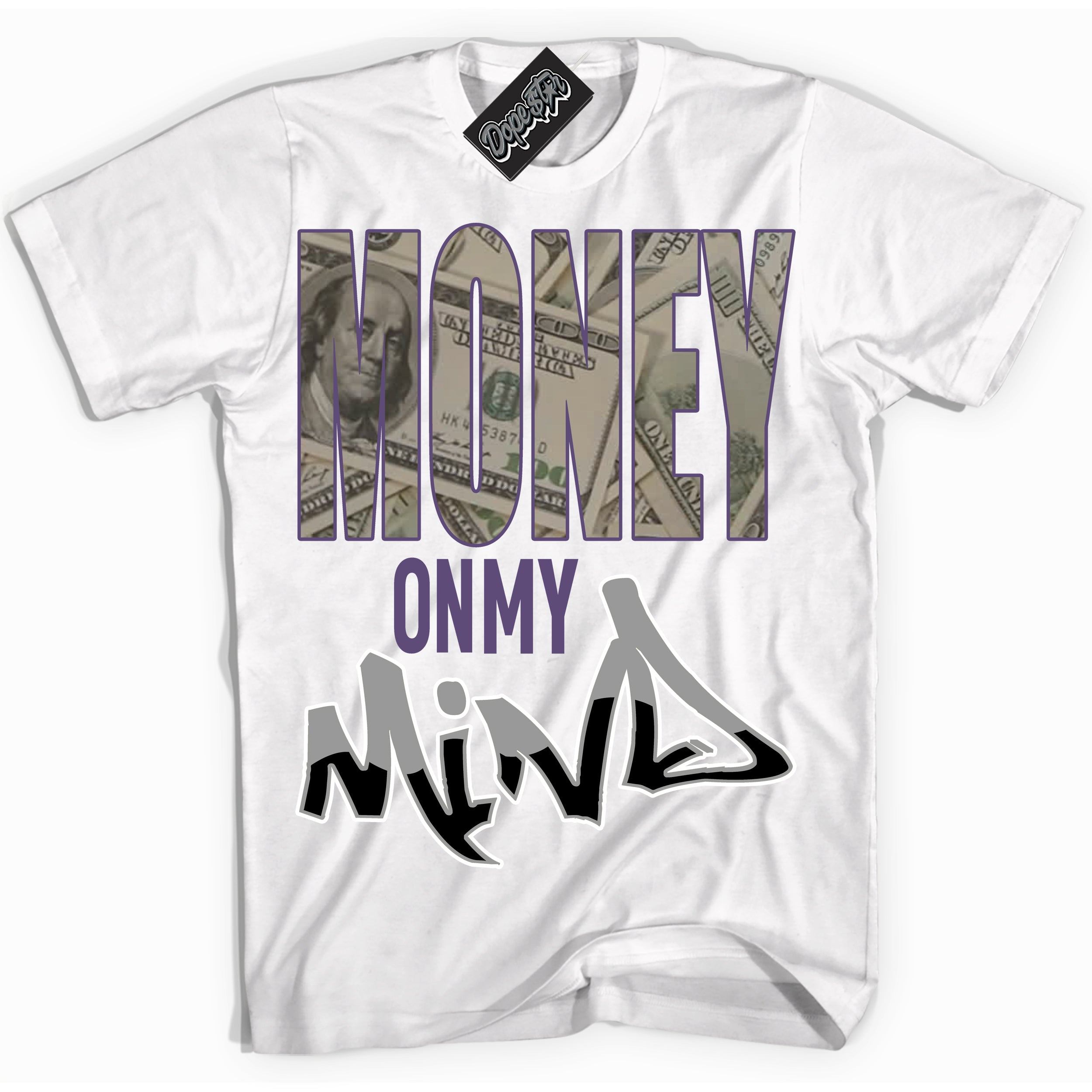 Cool White Shirt with “ Money On My Mind” design that perfectly matches Punk Rock 1s Sneakers.