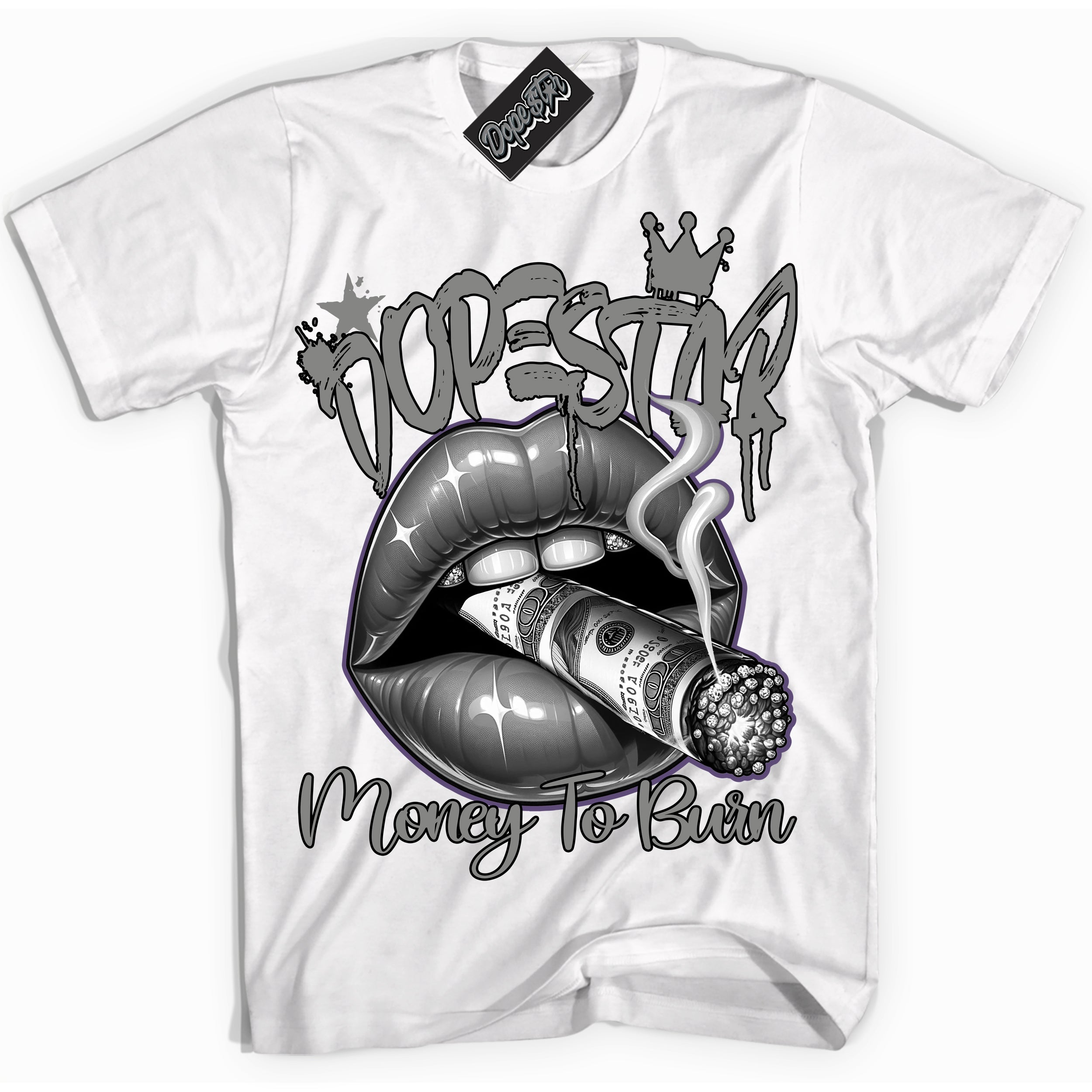 Cool White Shirt with “ Money To Burn” design that perfectly matches Punk Rock 1s Sneakers.