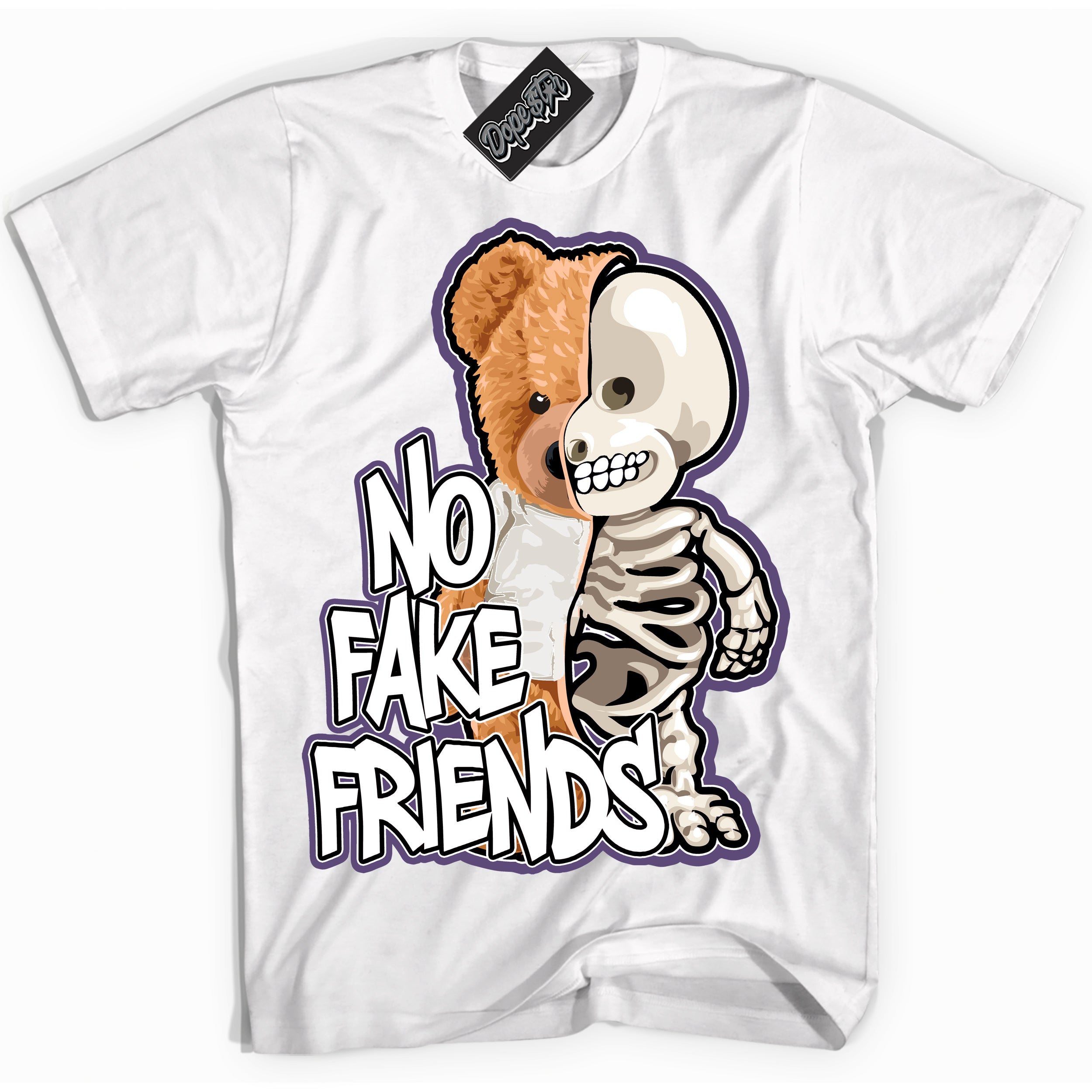 Cool White Shirt with “ No Fake Friends” design that perfectly matches Punk Rock 1s Sneakers.