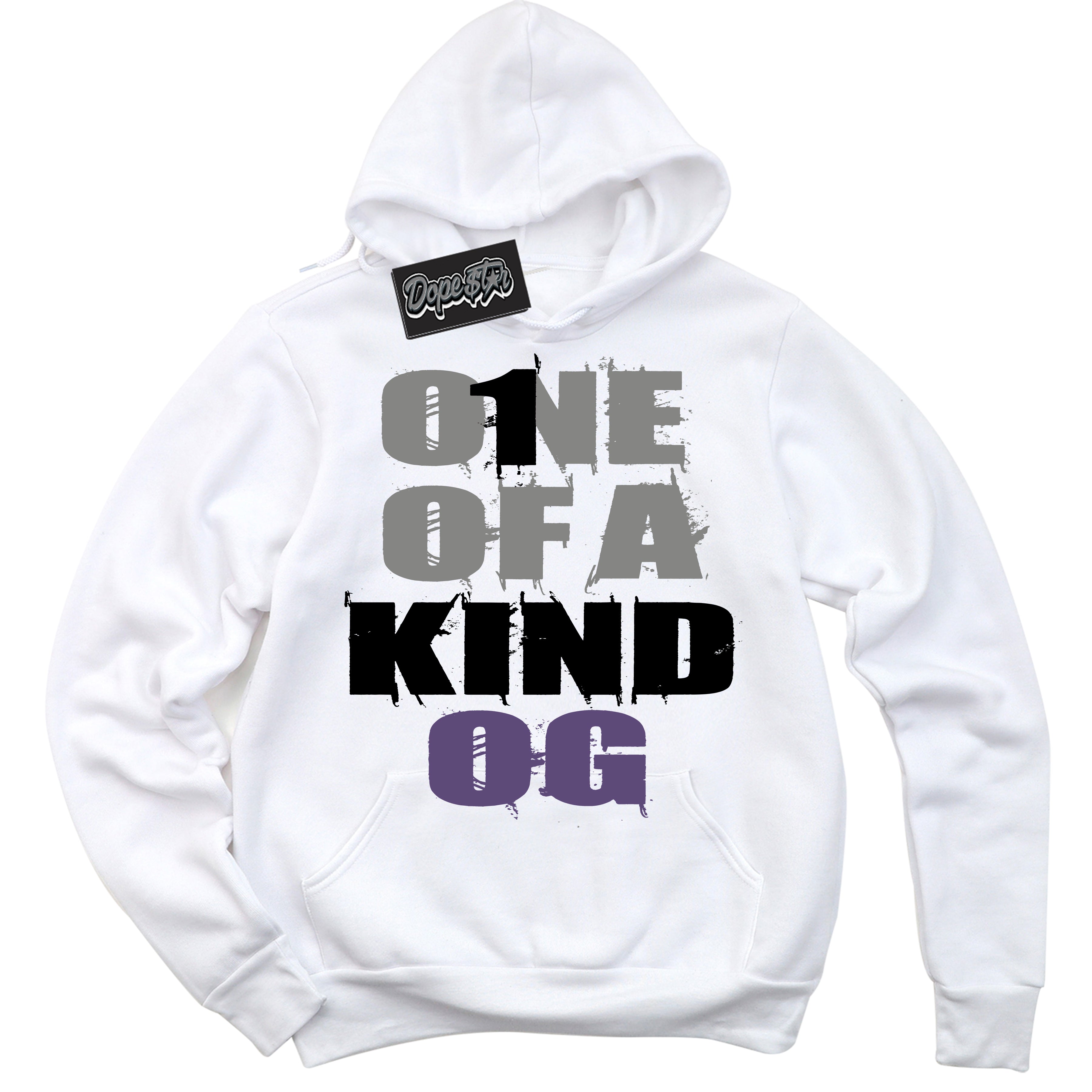 Cool White Hoodie with “ One Of A Kind ”  design that Perfectly Matches Punk Rock 1s Sneakers.