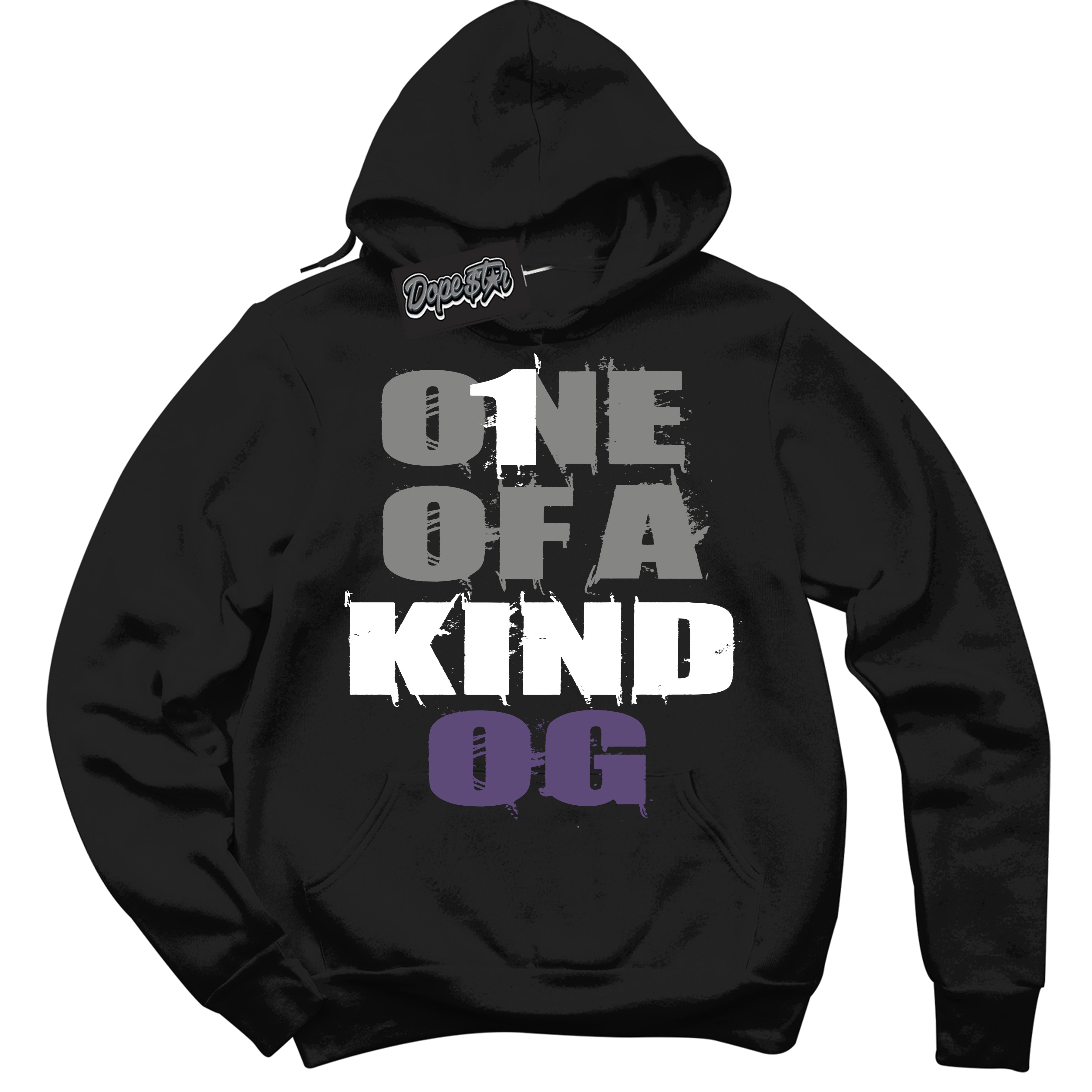 Cool Black Hoodie with “ One Of A Kind ”  design that Perfectly Matches Punk Rock 1s Sneakers.