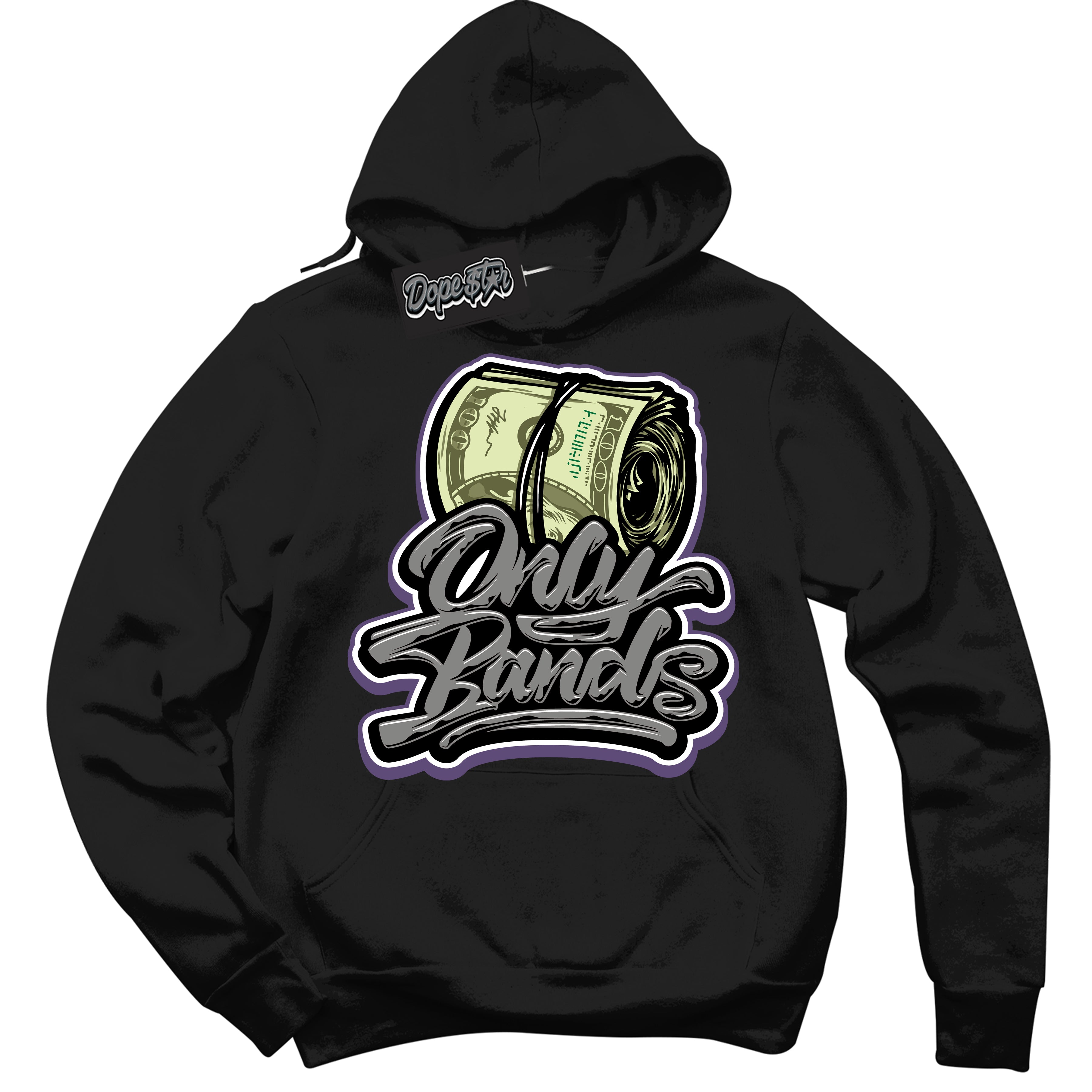 Cool Black Hoodie with “ Only Bands ”  design that Perfectly Matches Punk Rock 1s Sneakers.