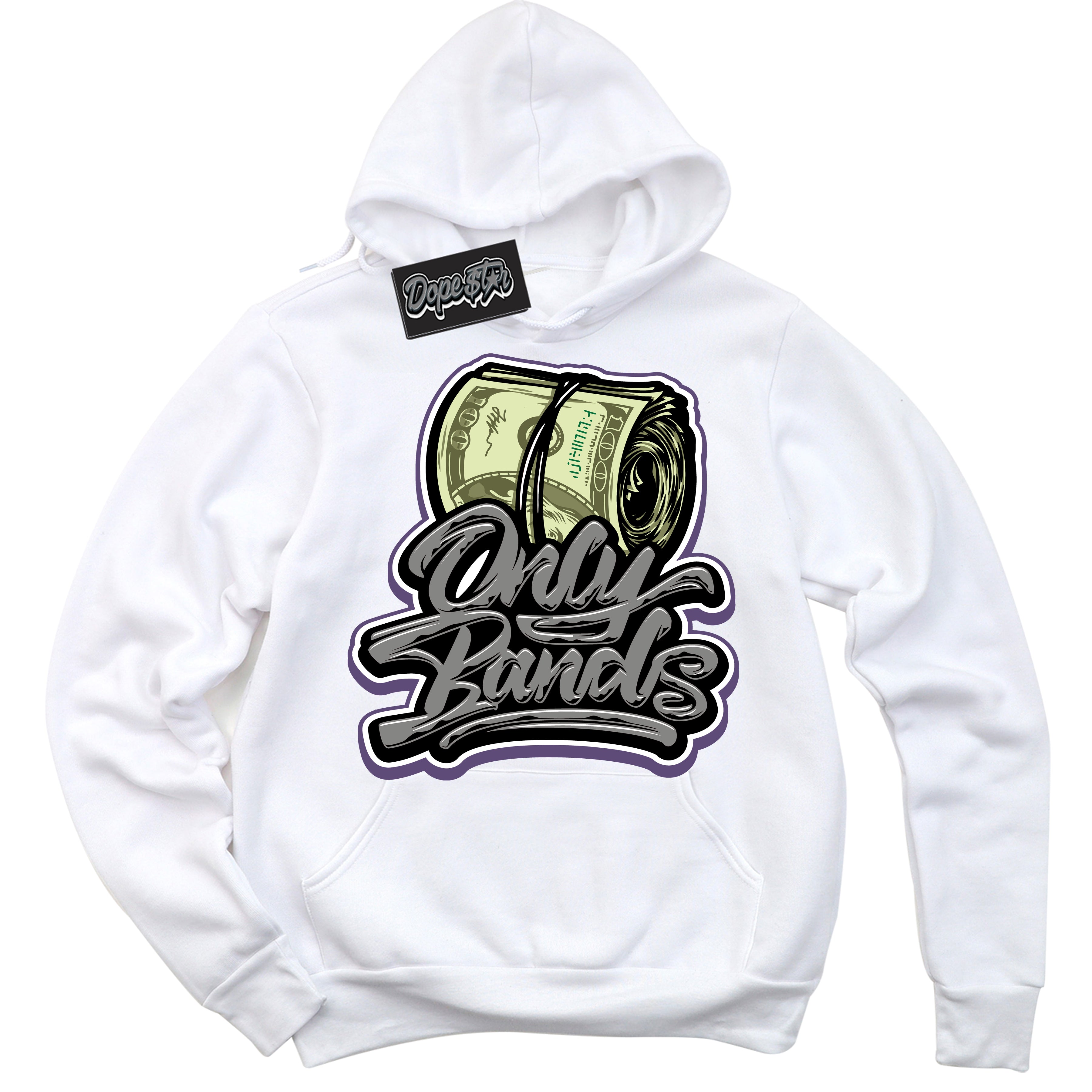 Cool White Hoodie with “ Only Bands ”  design that Perfectly Matches Punk Rock 1s Sneakers.