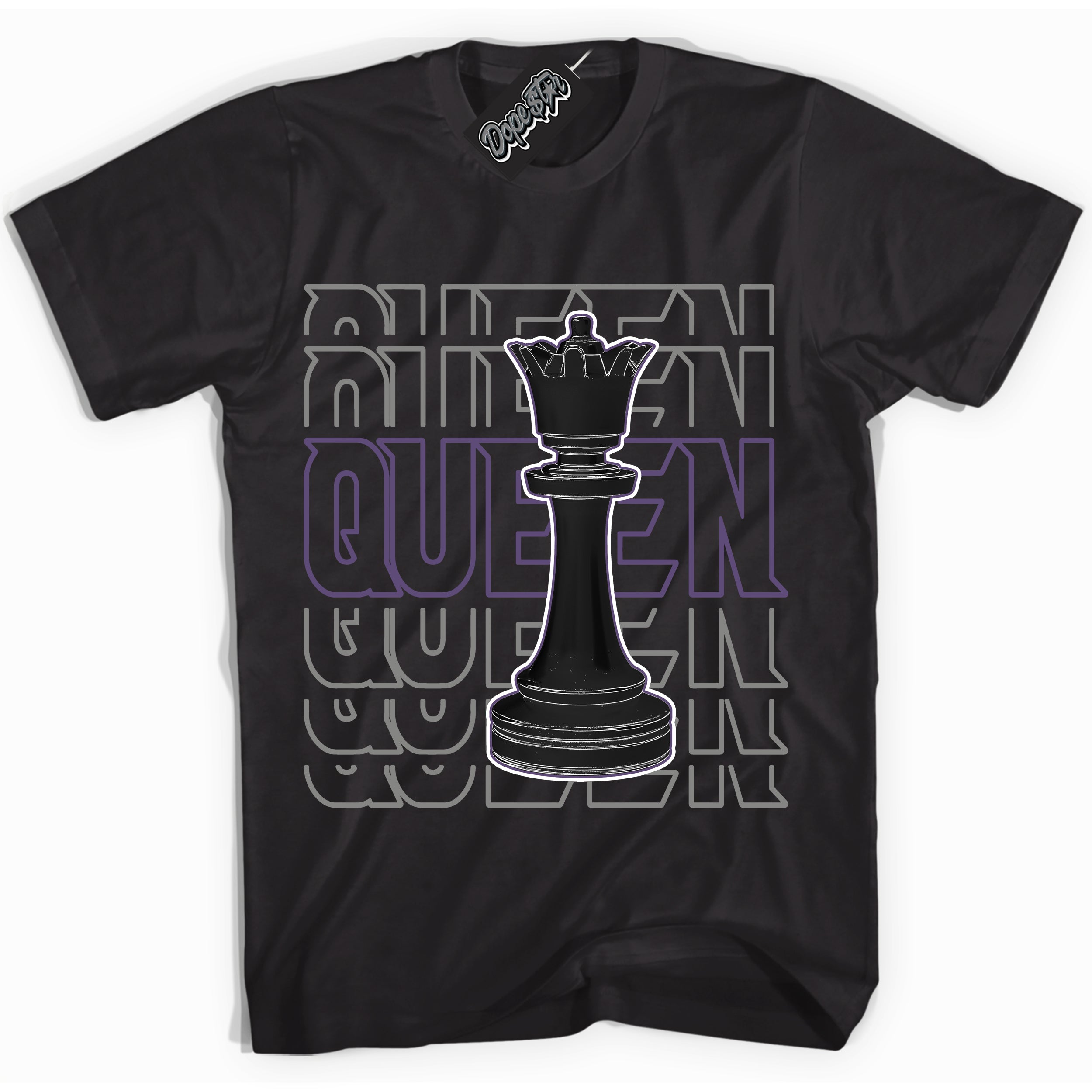 Cool Black Shirt with “ Queen Chess” design that perfectly matches Punk Rock 1s Sneakers.