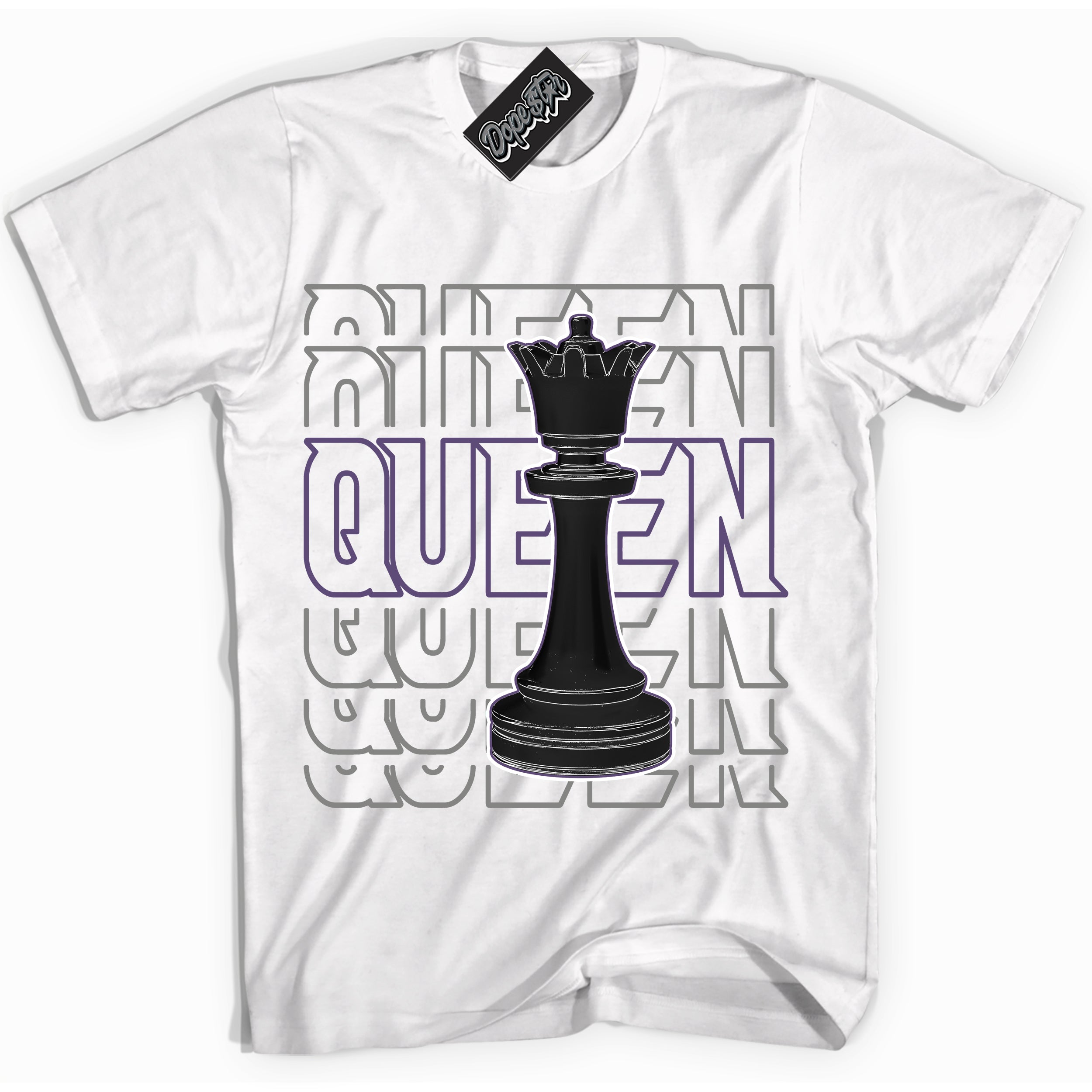 Cool White Shirt with “ Queen Chess” design that perfectly matches Punk Rock 1s Sneakers.