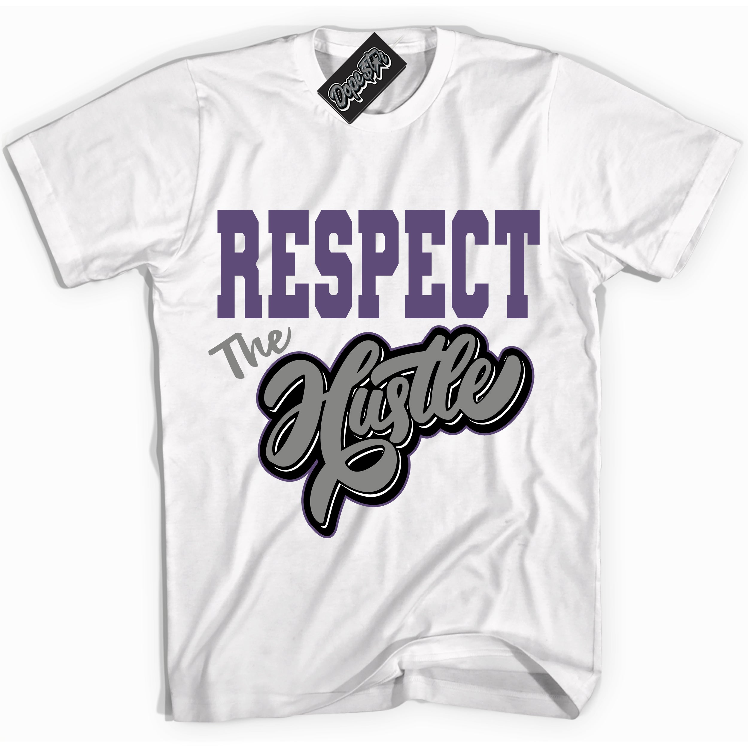 Cool White Shirt with “ Respect The Hustle” design that perfectly matches Punk Rock 1s Sneakers.