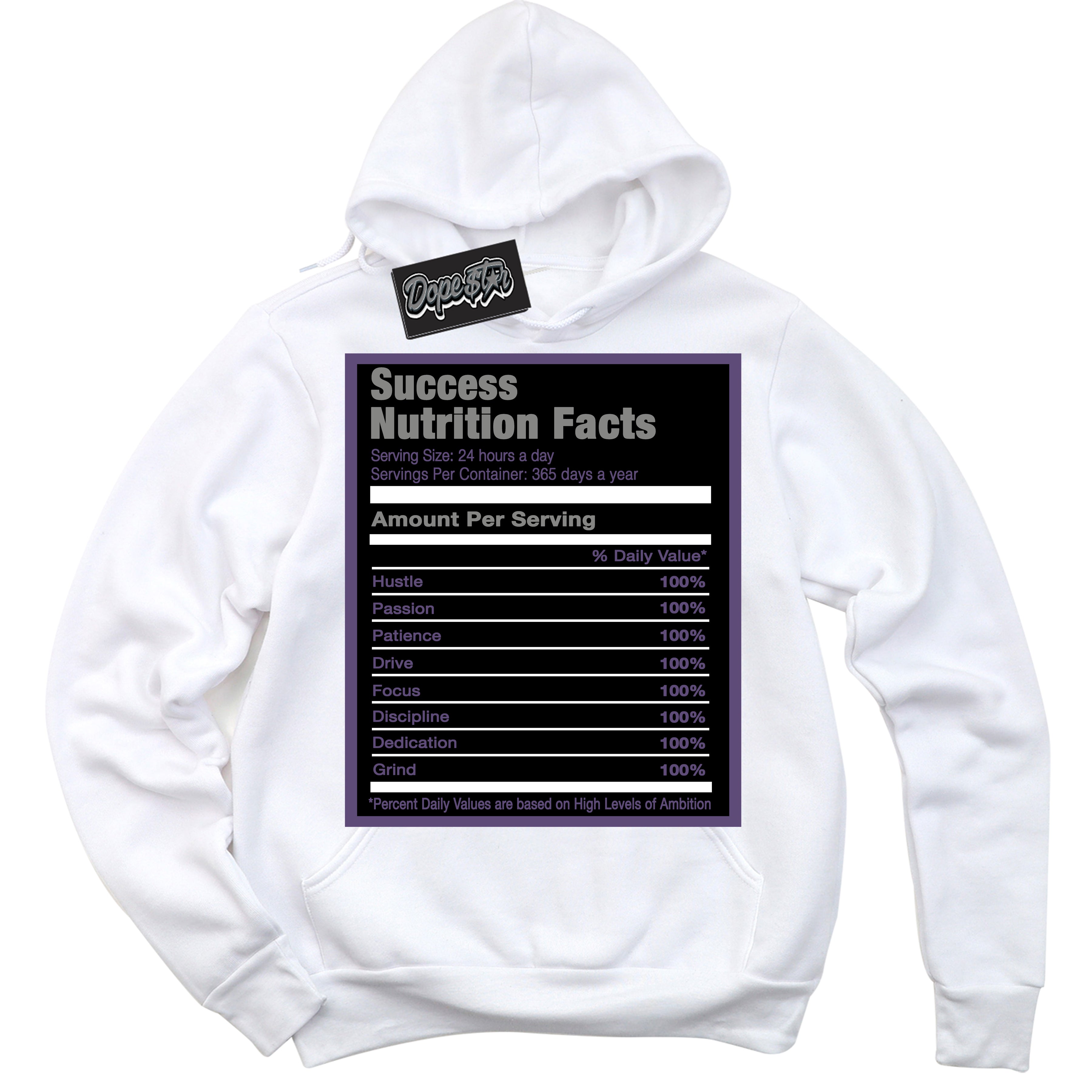 Cool White Hoodie with “ Success Nutrition ”  design that Perfectly Matches Punk Rock 1s Sneakers.