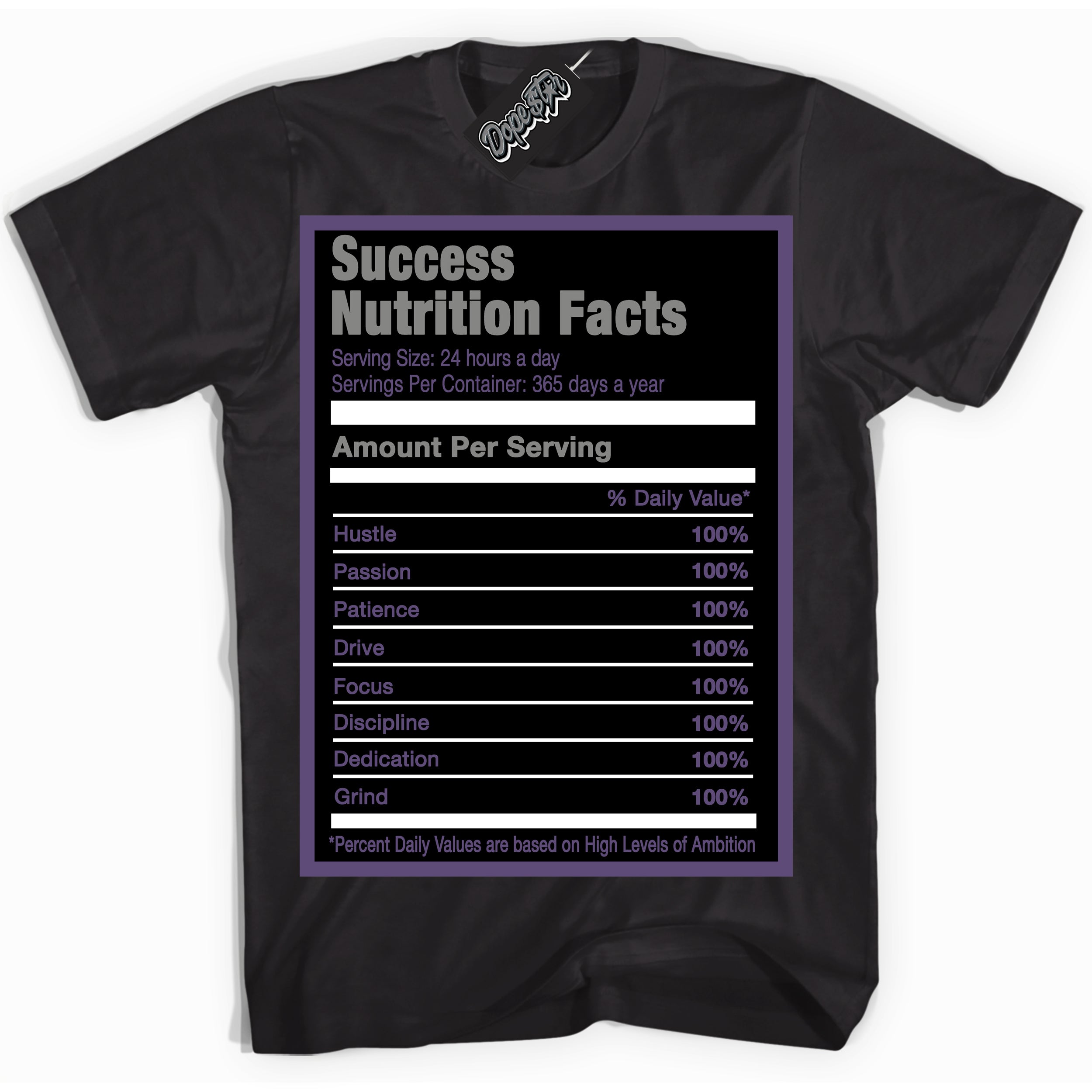 Cool Black Shirt with “ Success Nutrition” design that perfectly matches Punk Rock 1s Sneakers.