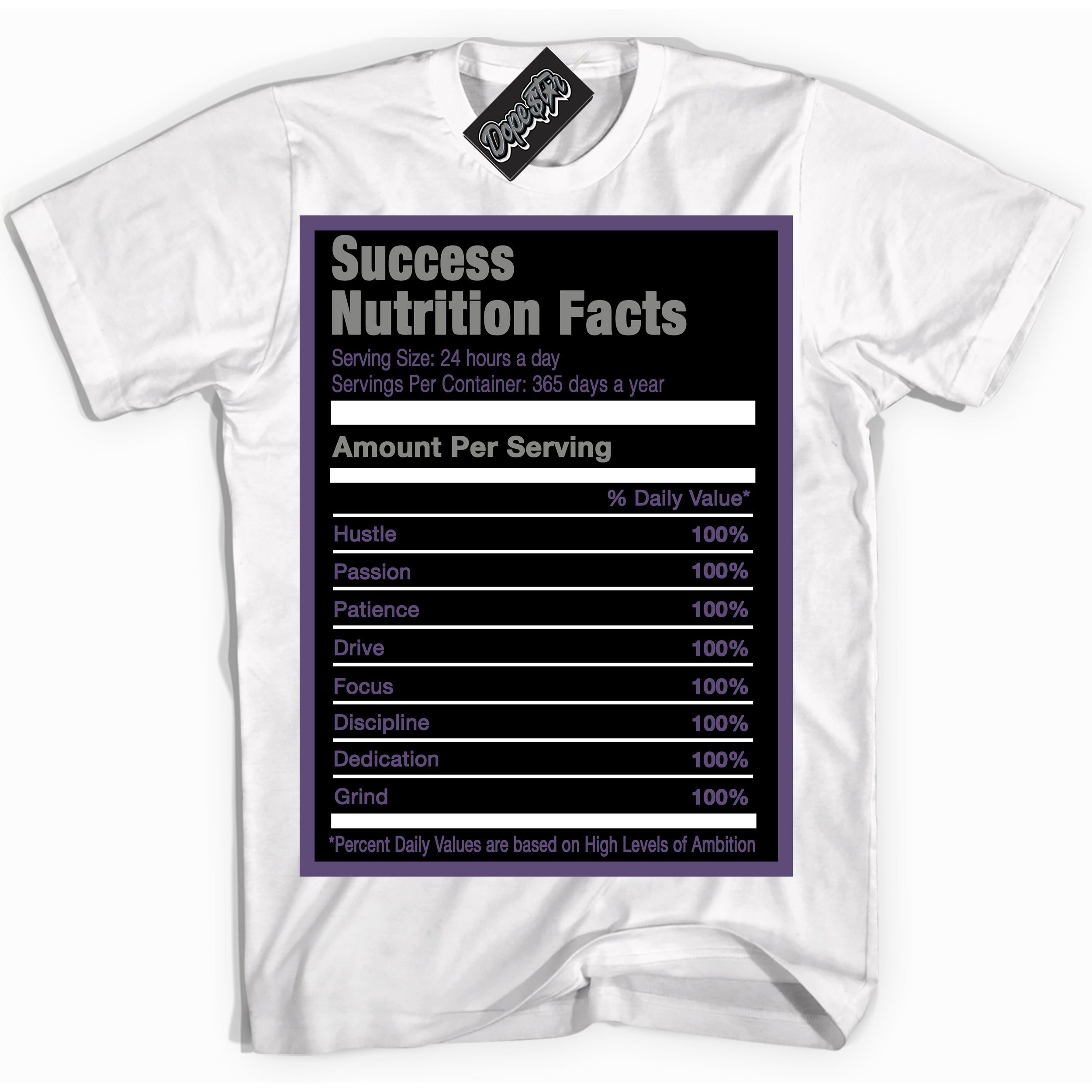 Cool White Shirt with “ Success Nutrition” design that perfectly matches Punk Rock 1s Sneakers.