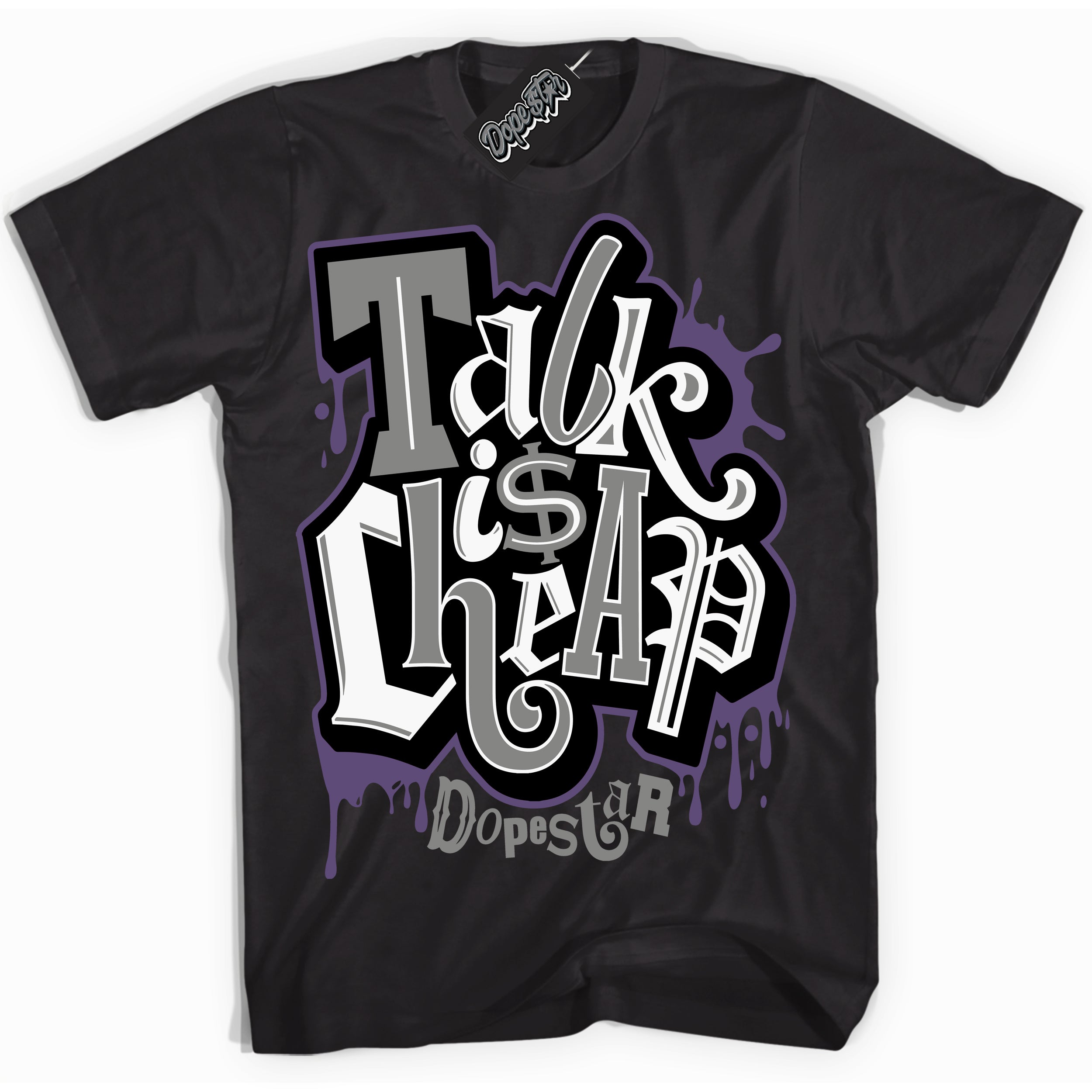 Cool Black Shirt with “ Talk Is Cheap” design that perfectly matches Punk Rock 1s Sneakers.