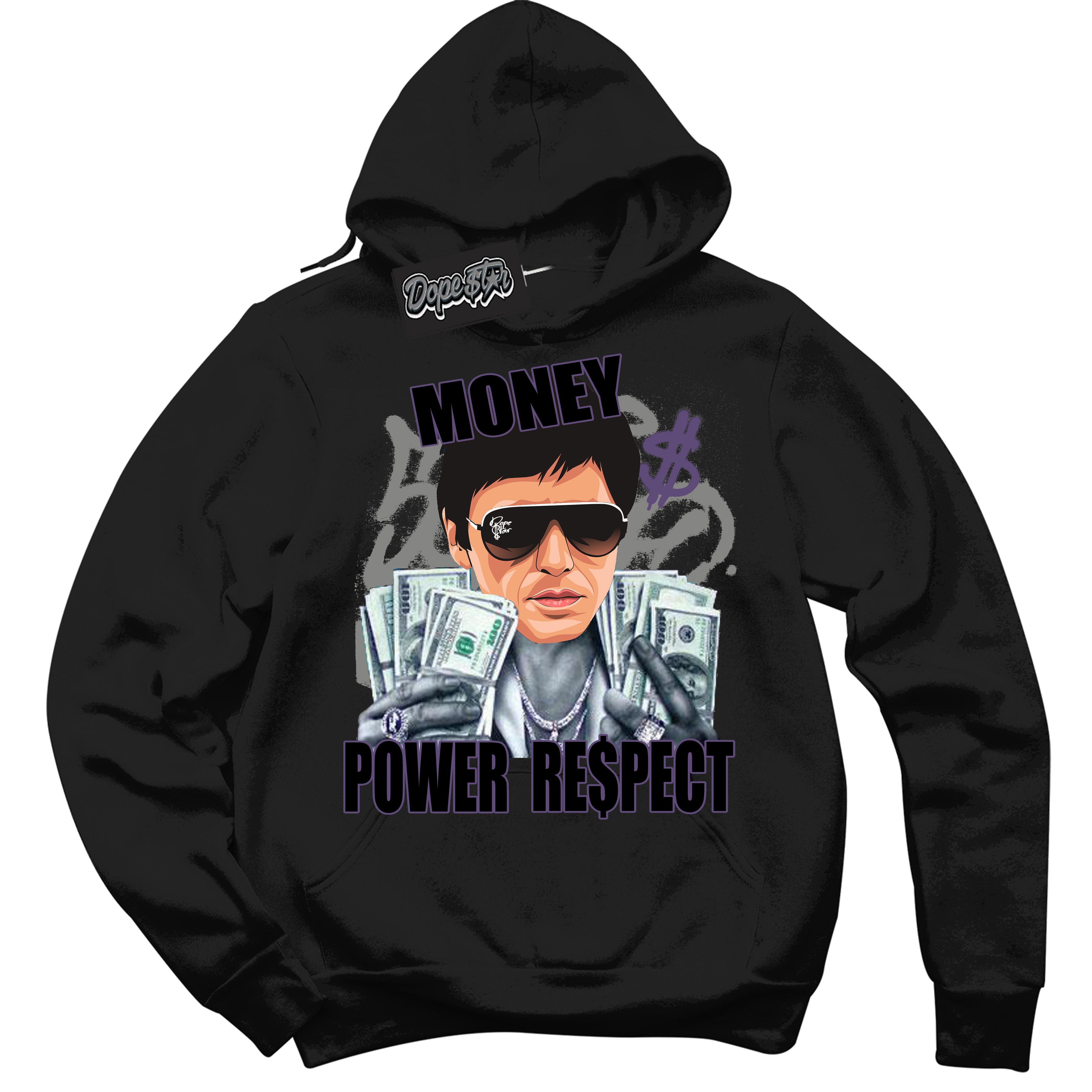 Cool Black Hoodie with “ Tony Montana ”  design that Perfectly Matches Punk Rock 1s Sneakers.