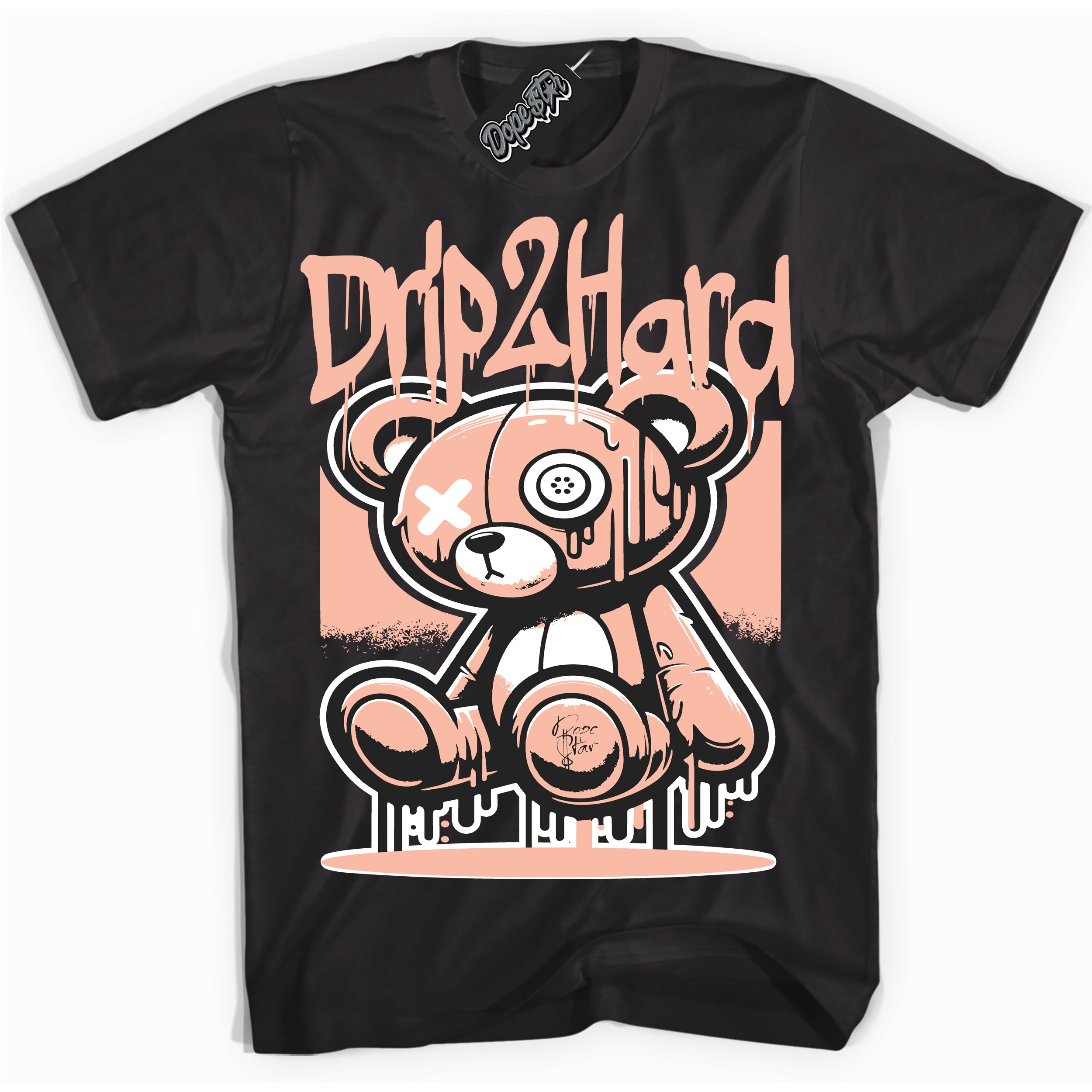 Cool Black graphic tee with “ Drip 2 Hard ” design, that perfectly matches Arctic Orange 1s
