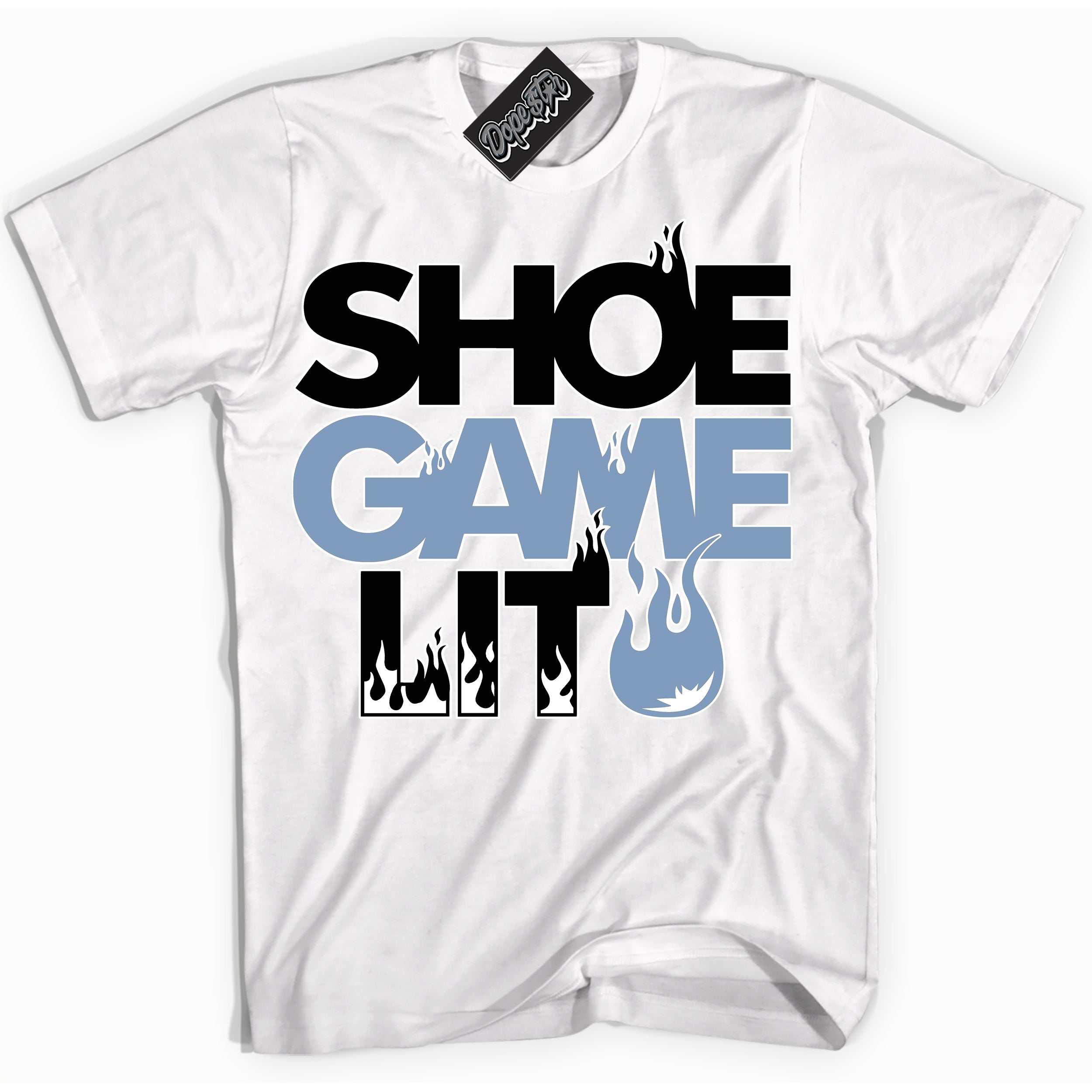 Cool White Shirt with “ Shoe Game Lit ” design that perfectly matches Space Jam 1s Sneakers.