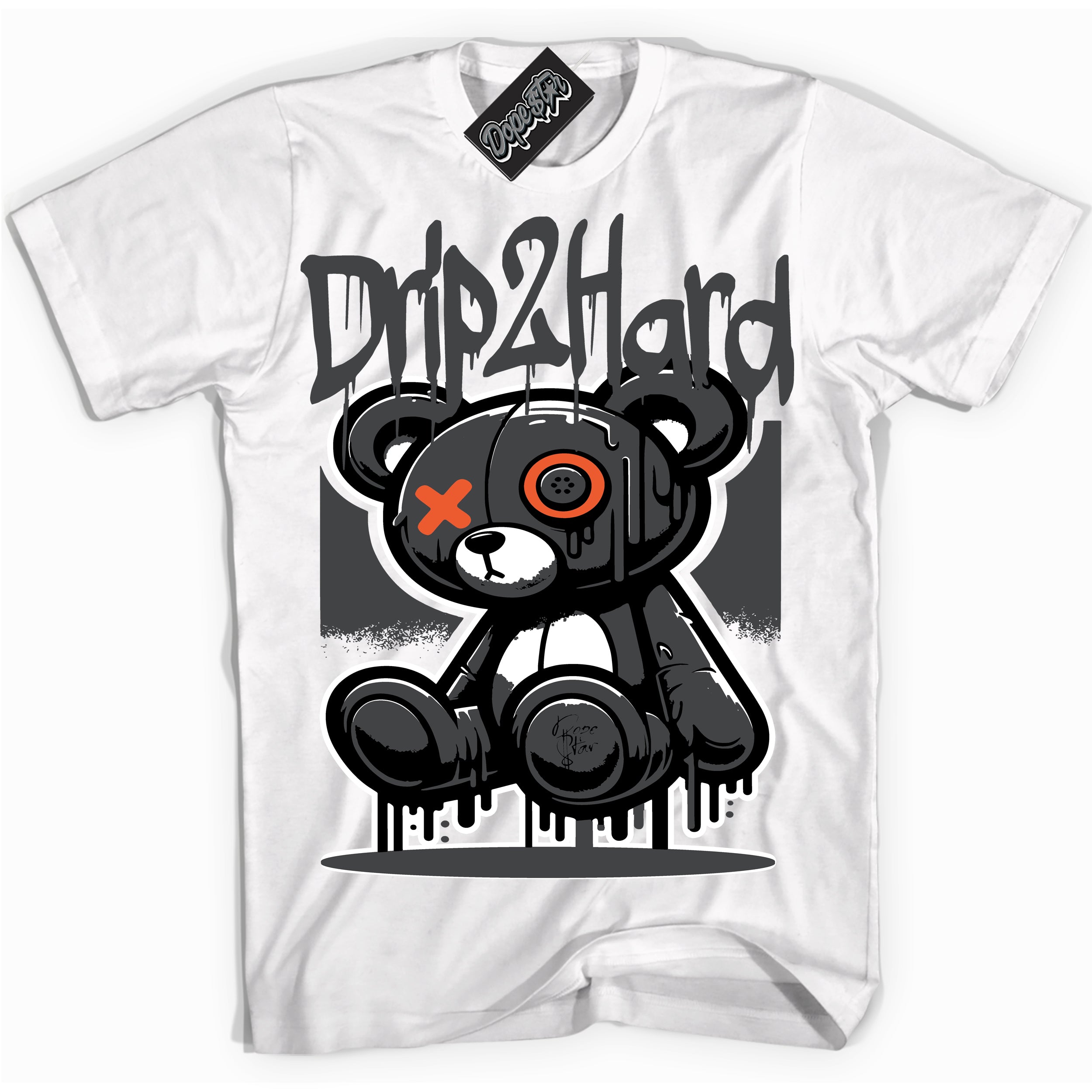 Cool White graphic tee with “ Drip 2 Hard ” design, that perfectly matches Stash 1s