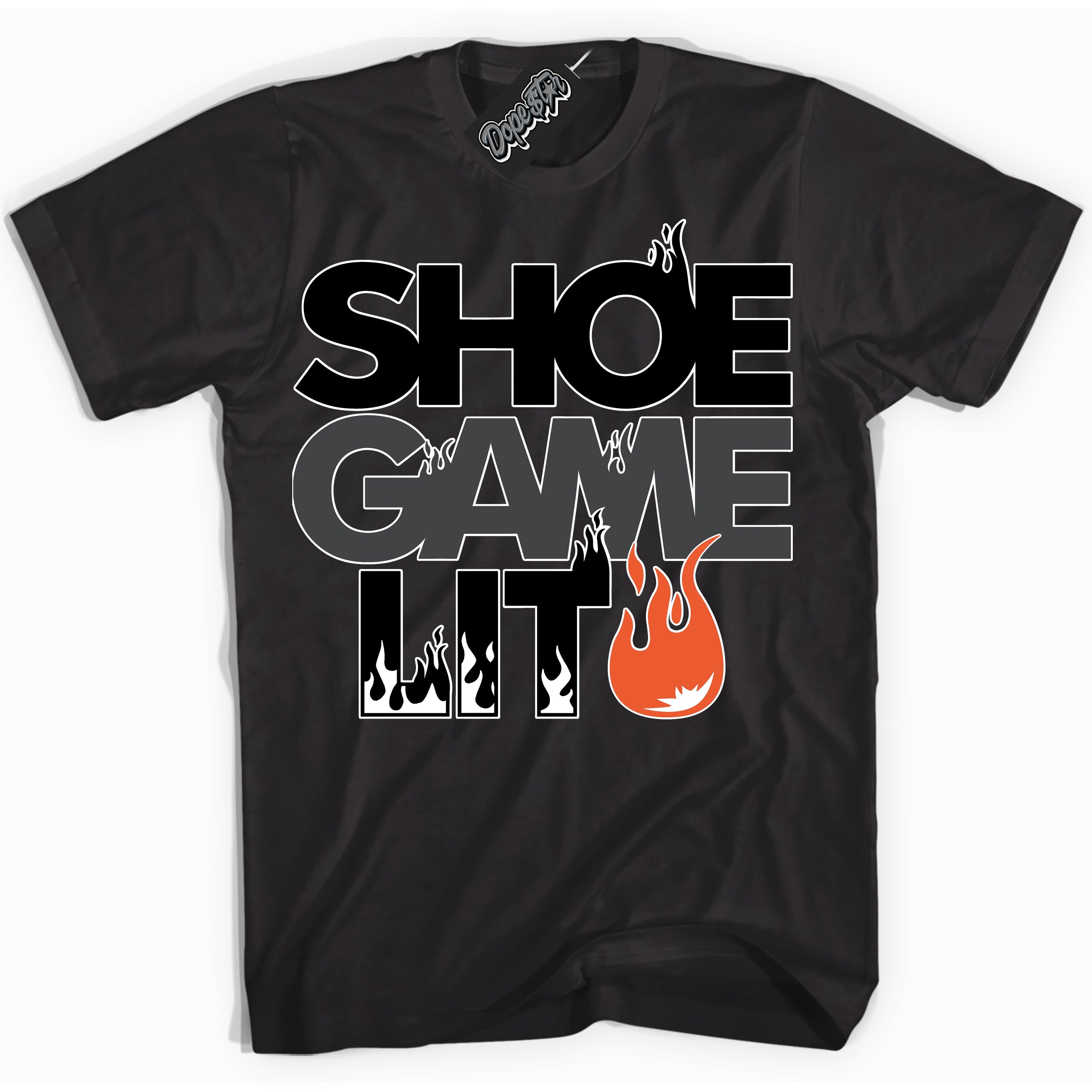 Cool Black Shirt with “ Shoe Game Lit ” design that perfectly matches Stash 1s Sneakers.