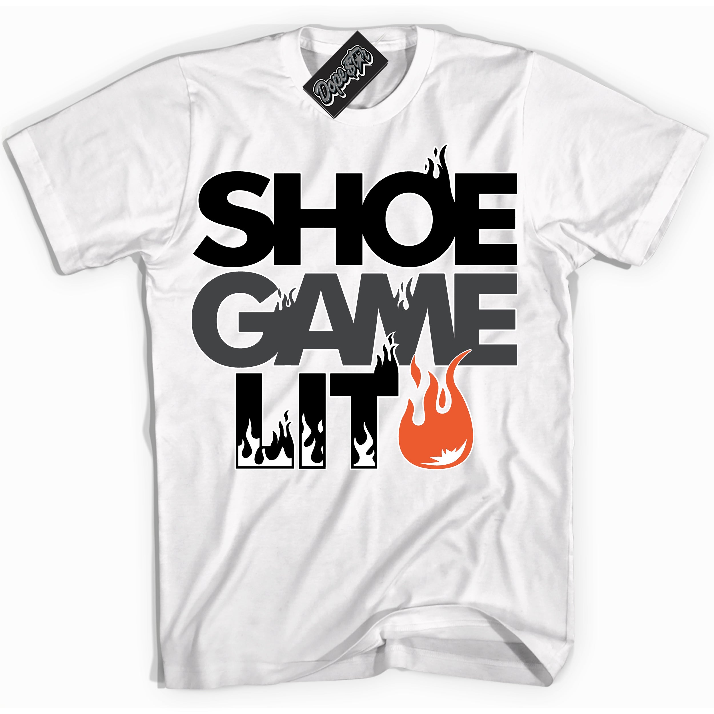 Cool White Shirt with “ Shoe Game Lit ” design that perfectly matches Stash 1s Sneakers.