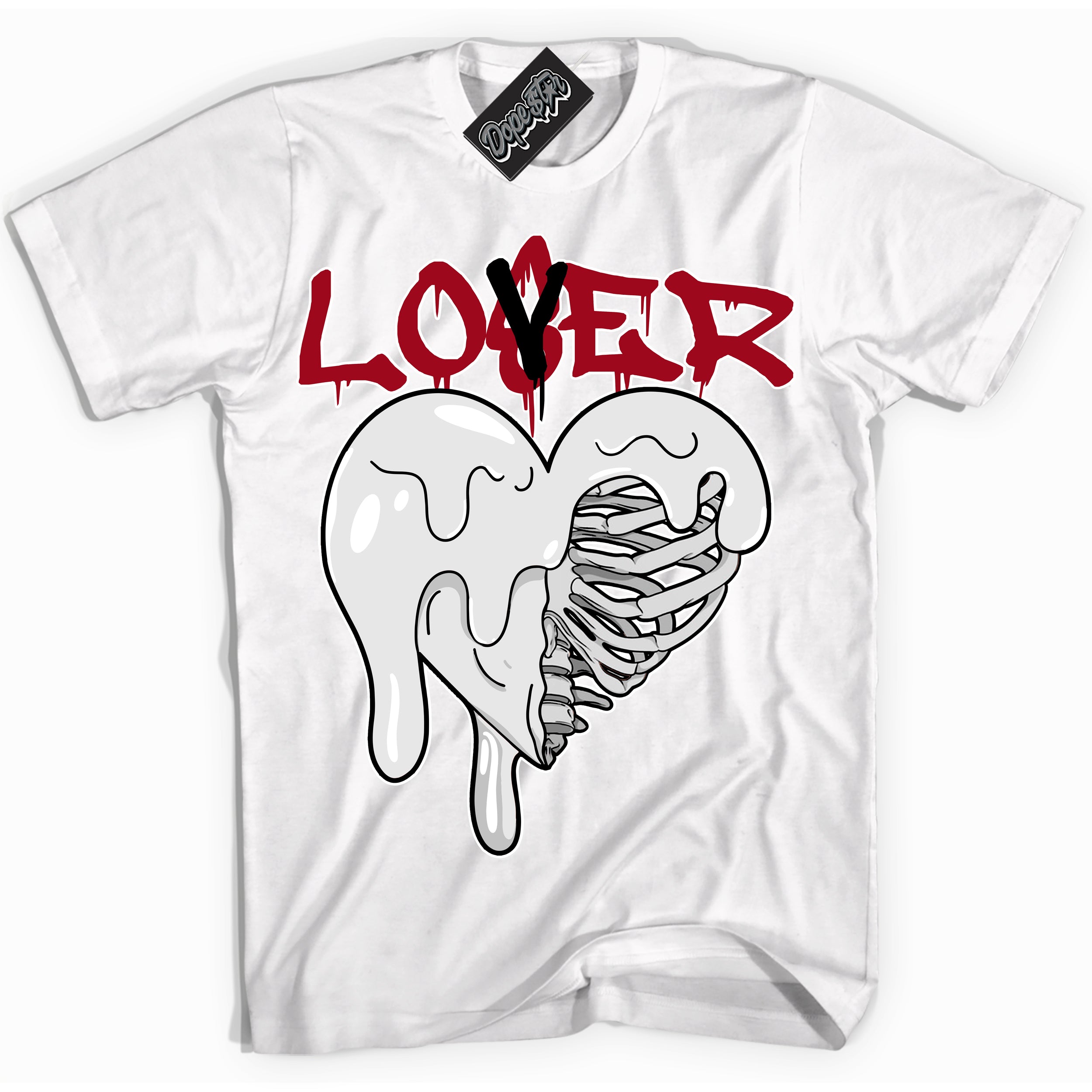 AJ1 Retro High OG Black Toe Reimagined 'Lover Loser' Shirt - White Streetwear Mockup | Sneakerhead T-shirt Matching Black Toe Reimagined AJ1 Retro OG Highs | Limited Edition Jordan 1 Retro High OG Black Toe Reimagined Shirt for Men & Women | Drip with Your Black Toe Reimagined 1s Kicks | Sneakerhead Fashion Must-Have.