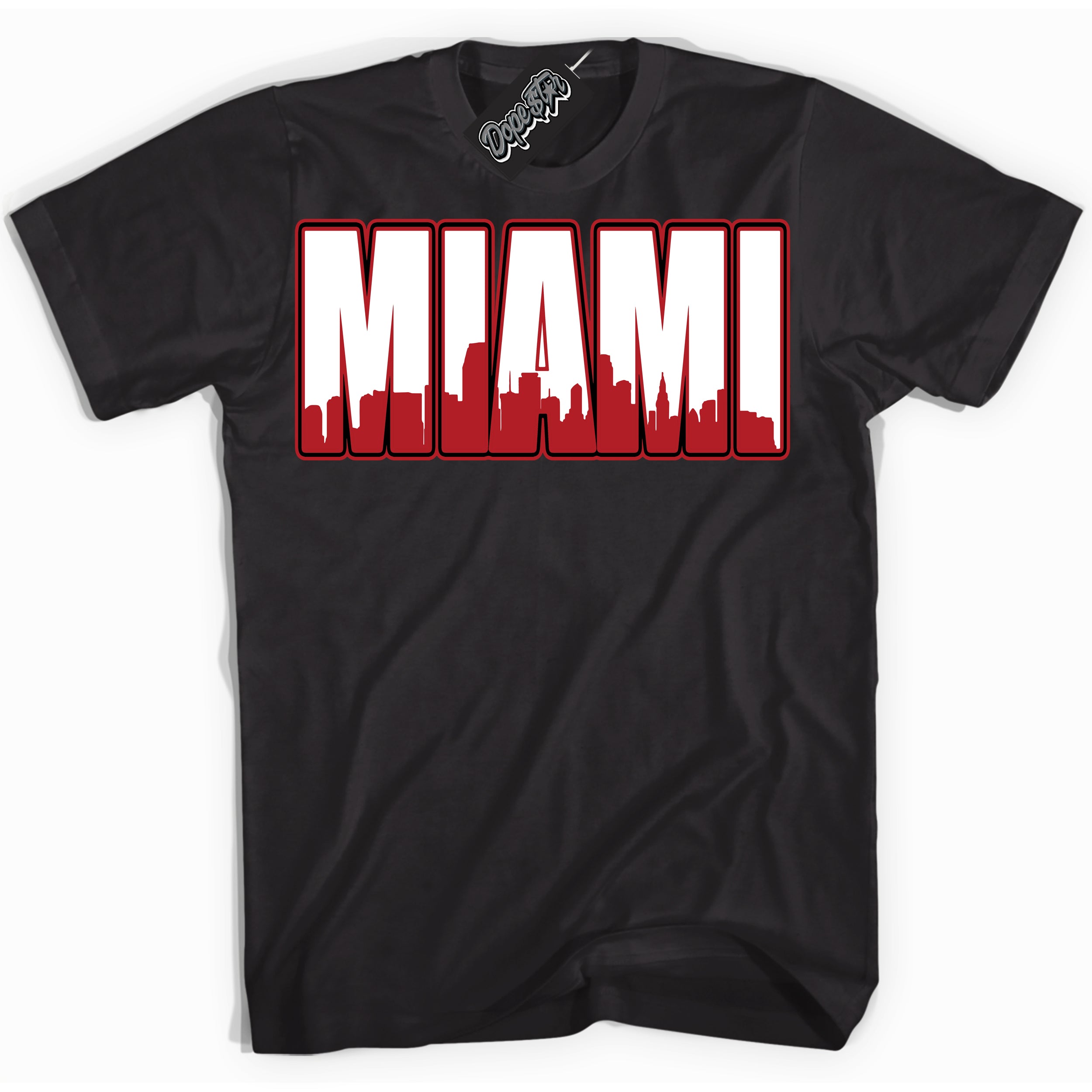 AJ1 Retro High OG Black Toe Reimagined 'Miami' Shirt - Black Streetwear Mockup | Sneakerhead T-shirt Matching Black Toe Reimagined AJ1 Highs| Limited Edition Jordan 1 Retro High OG Black Toe Reimagined Shirt for Men & Women | Drip with Your Black Toe Reimagined 1s Kicks | Sneaker head Fashion Must-Have.