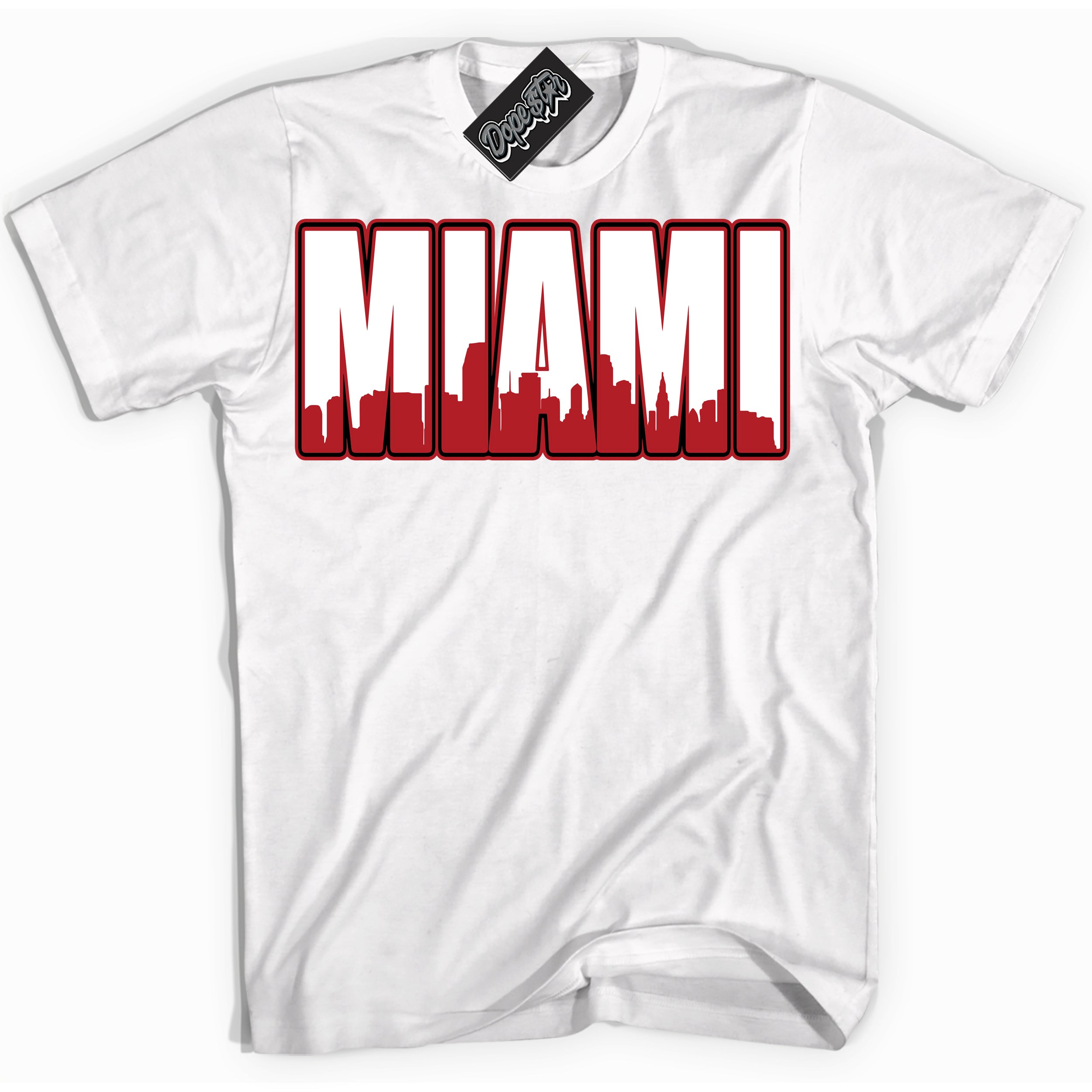 AJ1 Retro High OG Black Toe Reimagined 'Miami' Shirt - White Streetwear Mockup | Sneakerhead T-shirt Matching Black Toe Reimagined AJ1 Retro OG Highs | Limited Edition Jordan 1 Retro High OG Black Toe Reimagined Shirt for Men & Women | Drip with Your Black Toe Reimagined 1s Kicks | Sneaker head Fashion Must-Have.