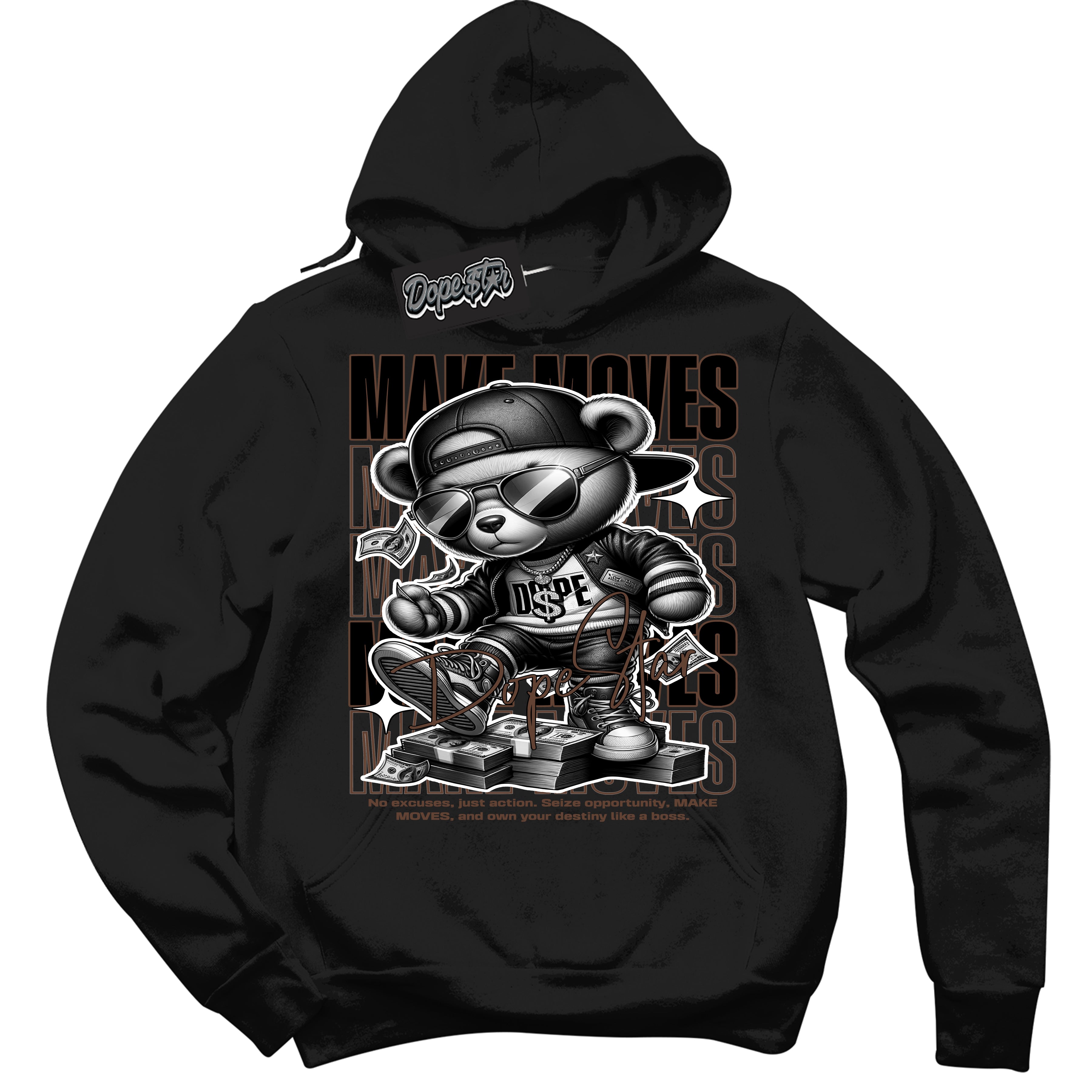 Cool Black Hoodie with “ Makin Moves ”  design that Perfectly Matches Palomino 1s Sneakers.