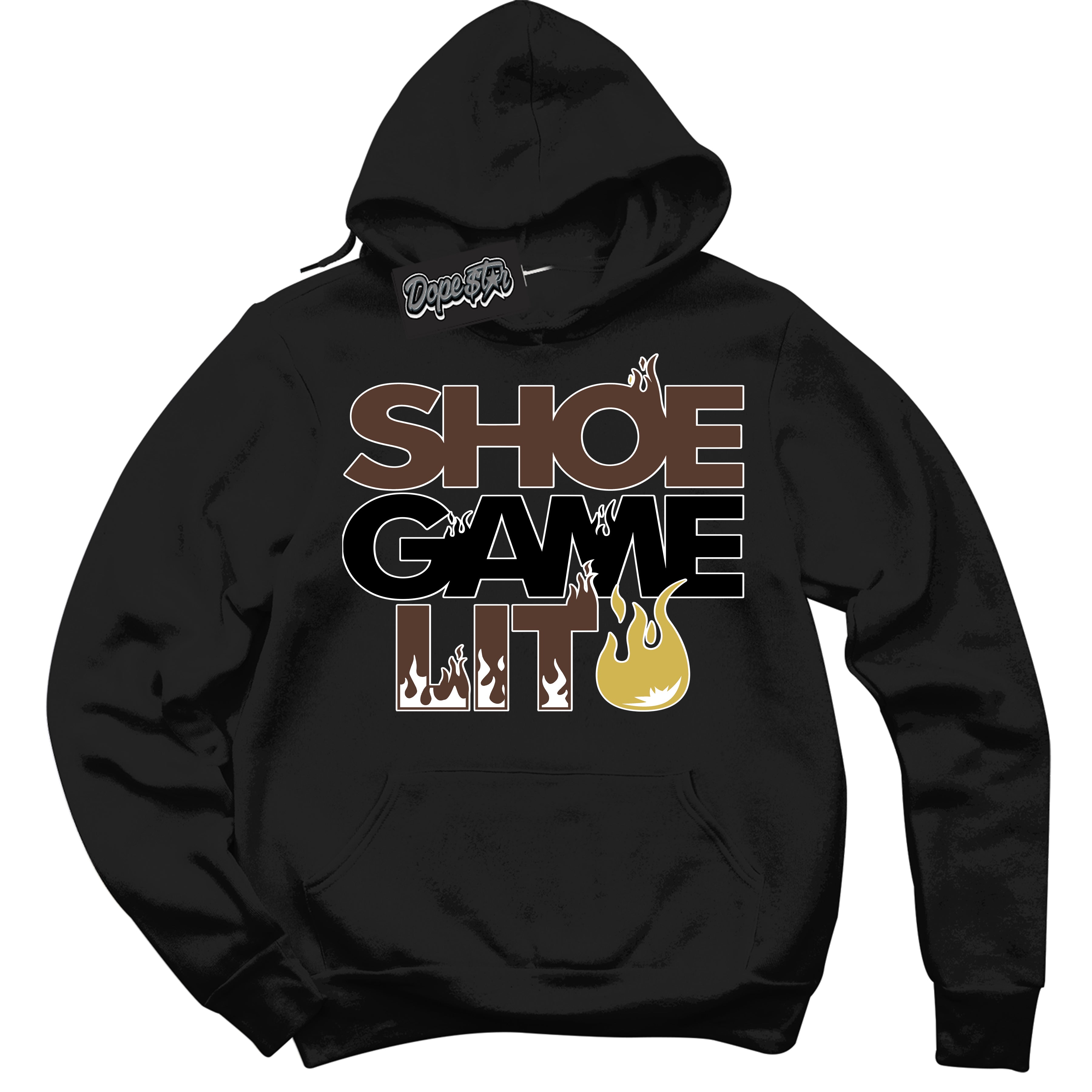 Cool Black Hoodie with “ Shoe Game Lit '' design that Perfectly Matches  Palomino 1s Sneakers.