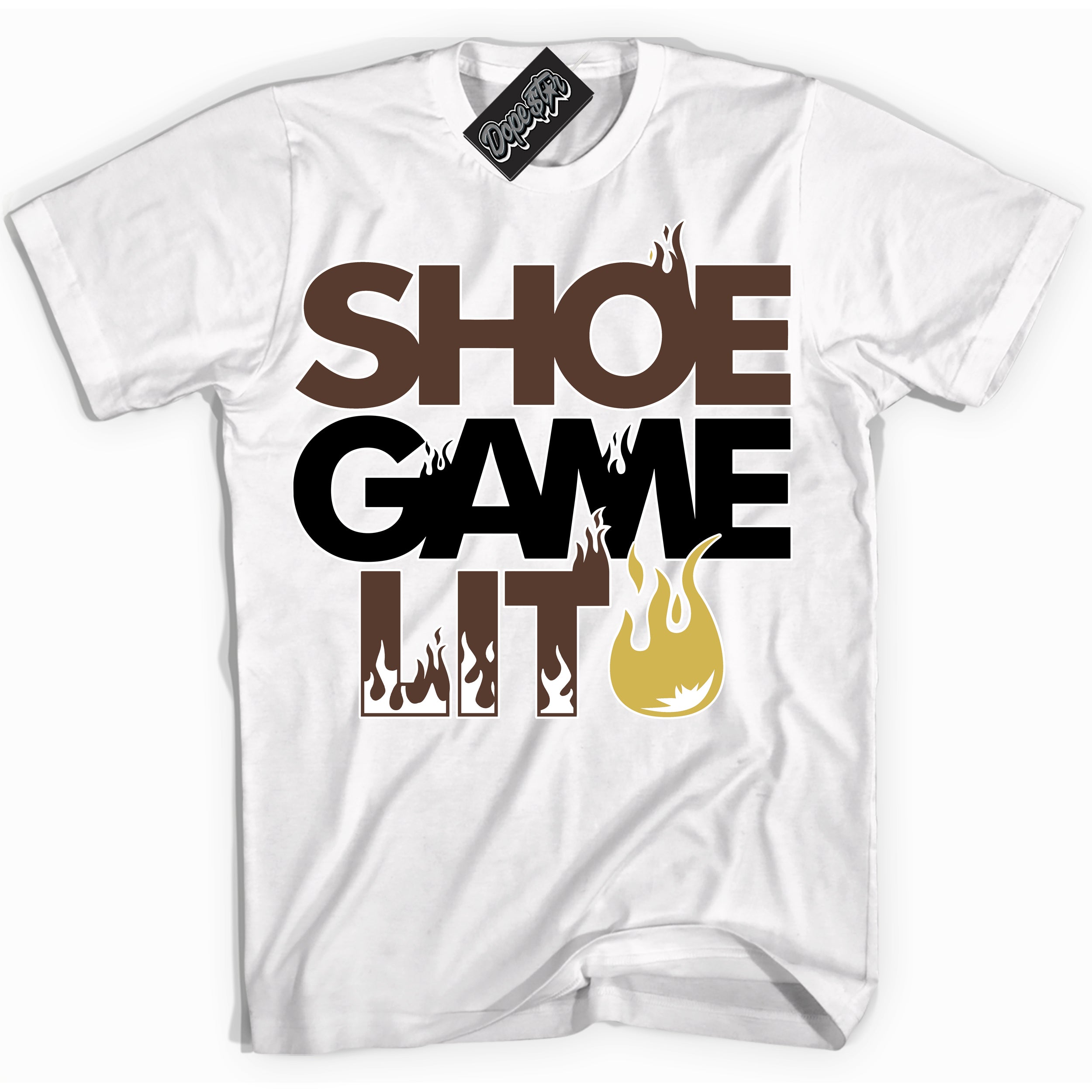 Cool White Shirt with “ Shoe Game Lit ” design that perfectly matches Palomino 1s Sneakers.