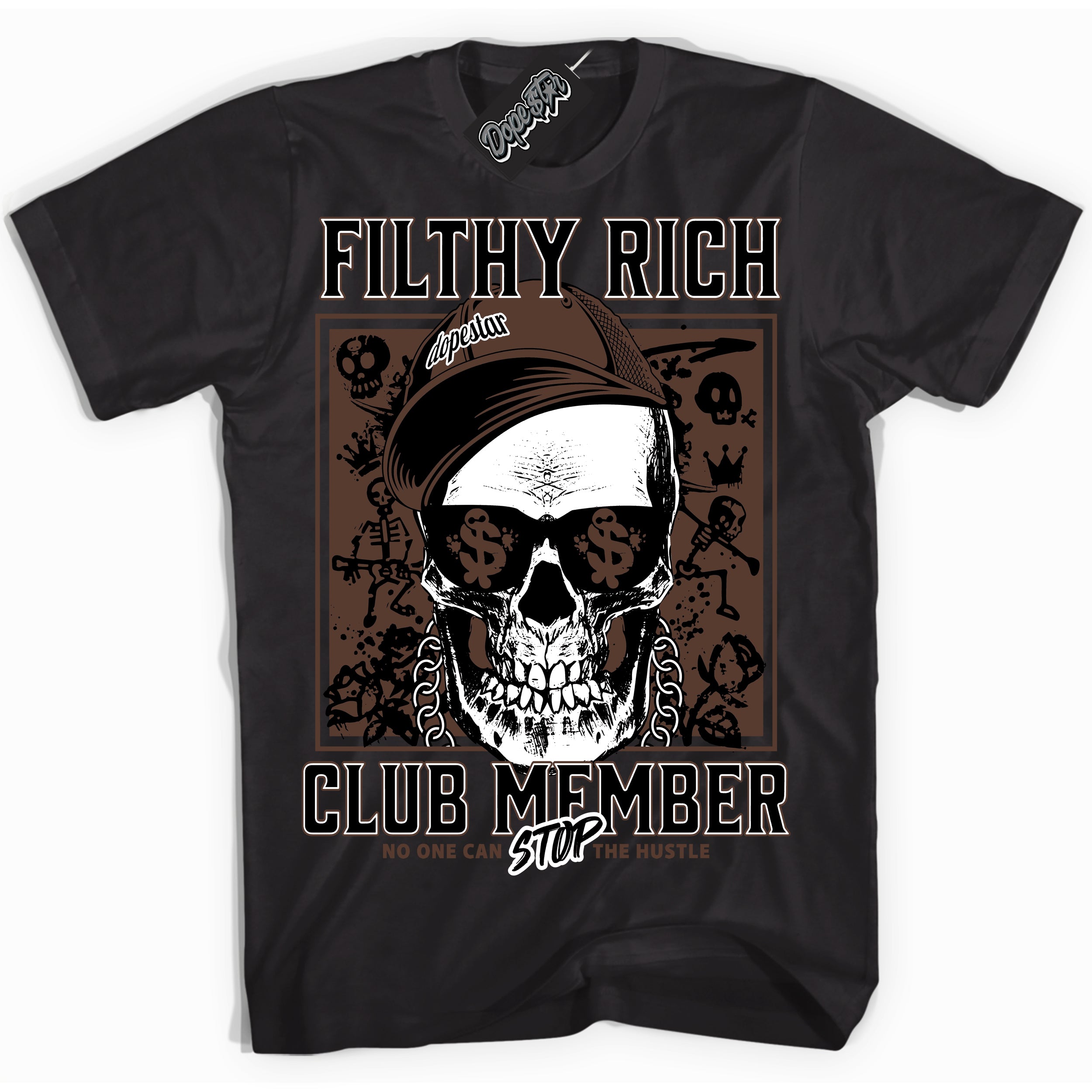 Cool Black Shirt with “ Filthy Rich” design that perfectly matches Palomino 1s Sneakers.