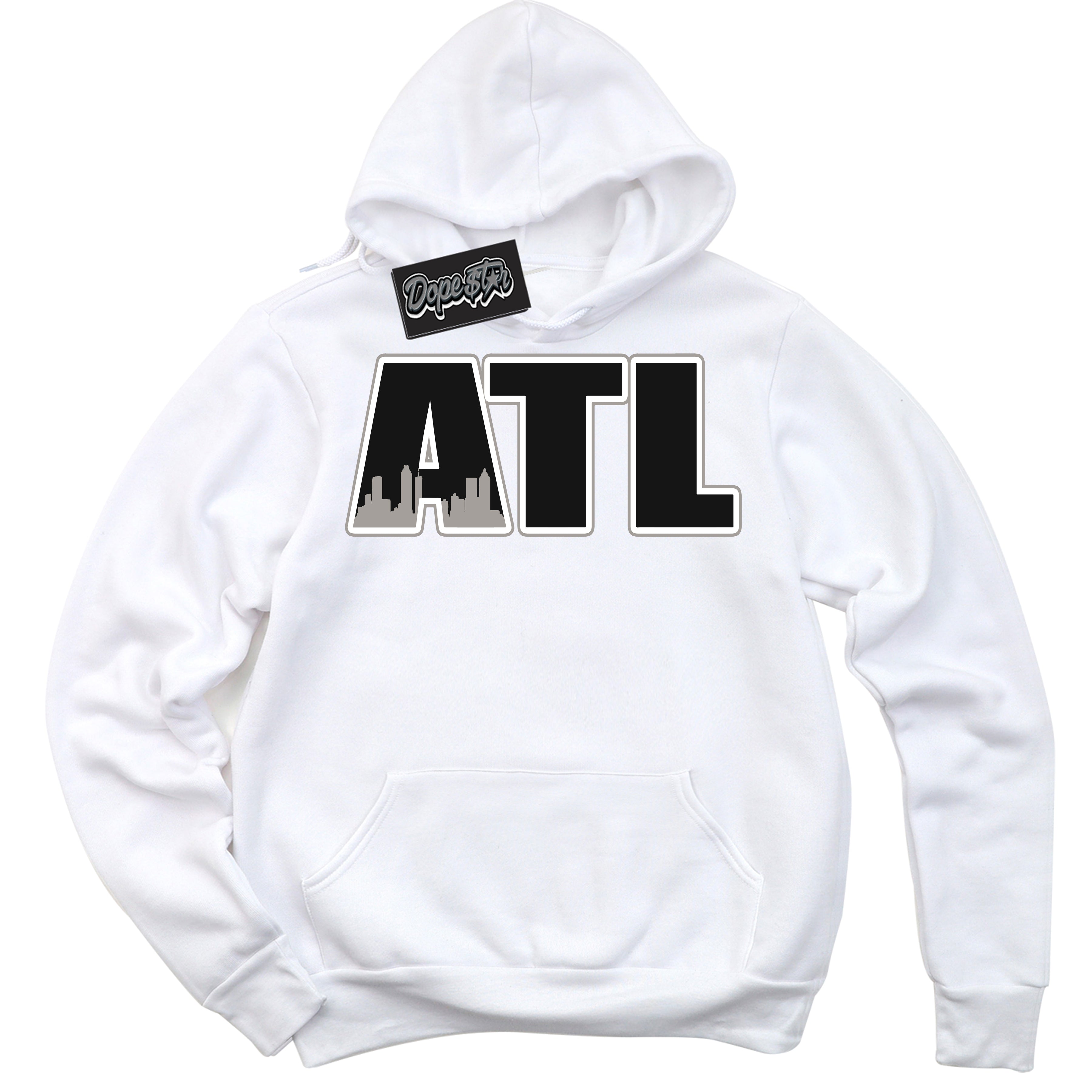 Cool White Hoodie with “Atlanta” design that Perfectly Matches Satin Shadow 1s Jordans.