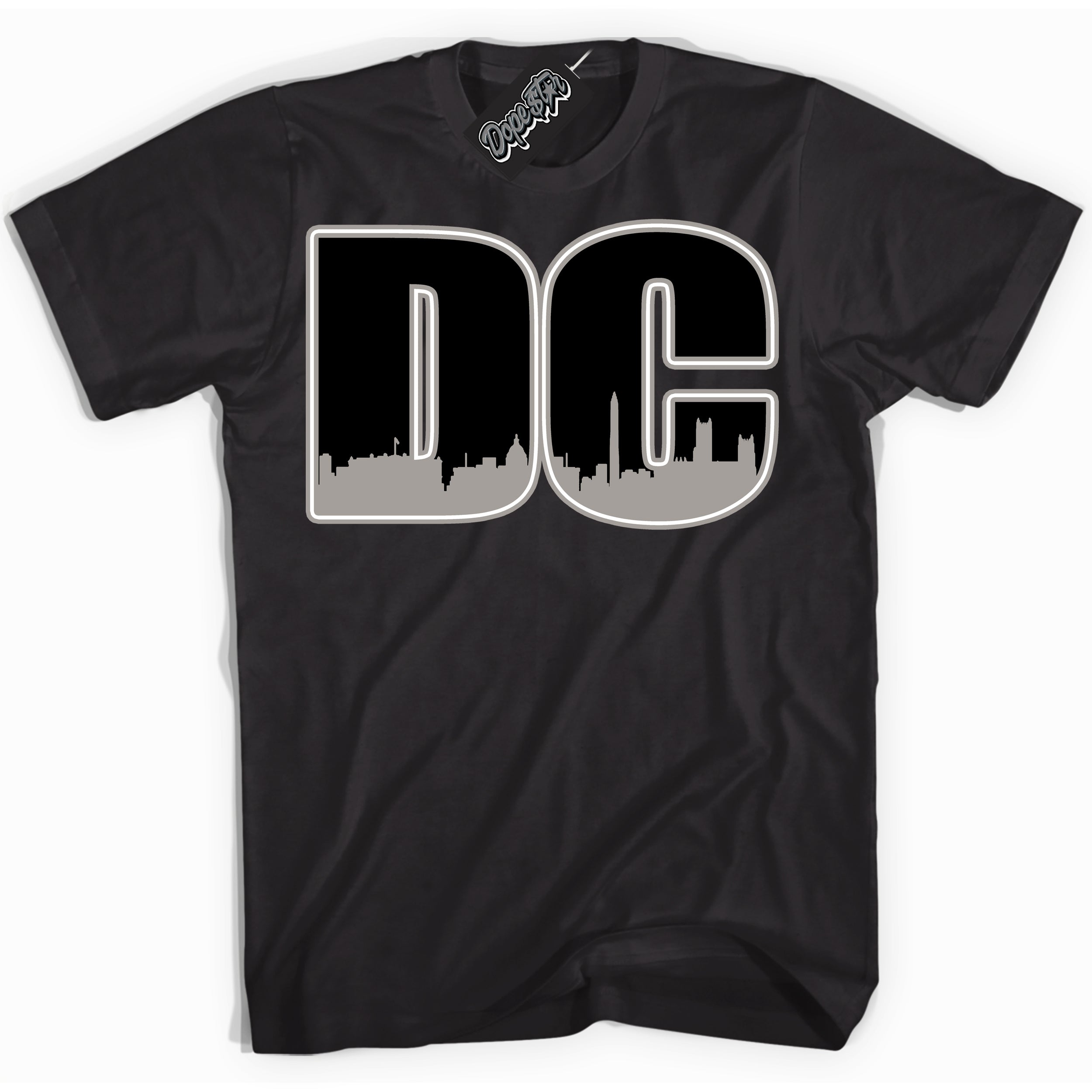 Cool Black Shirt with “DC” design that perfectly matches the Satin Shadow 1s Jordans.