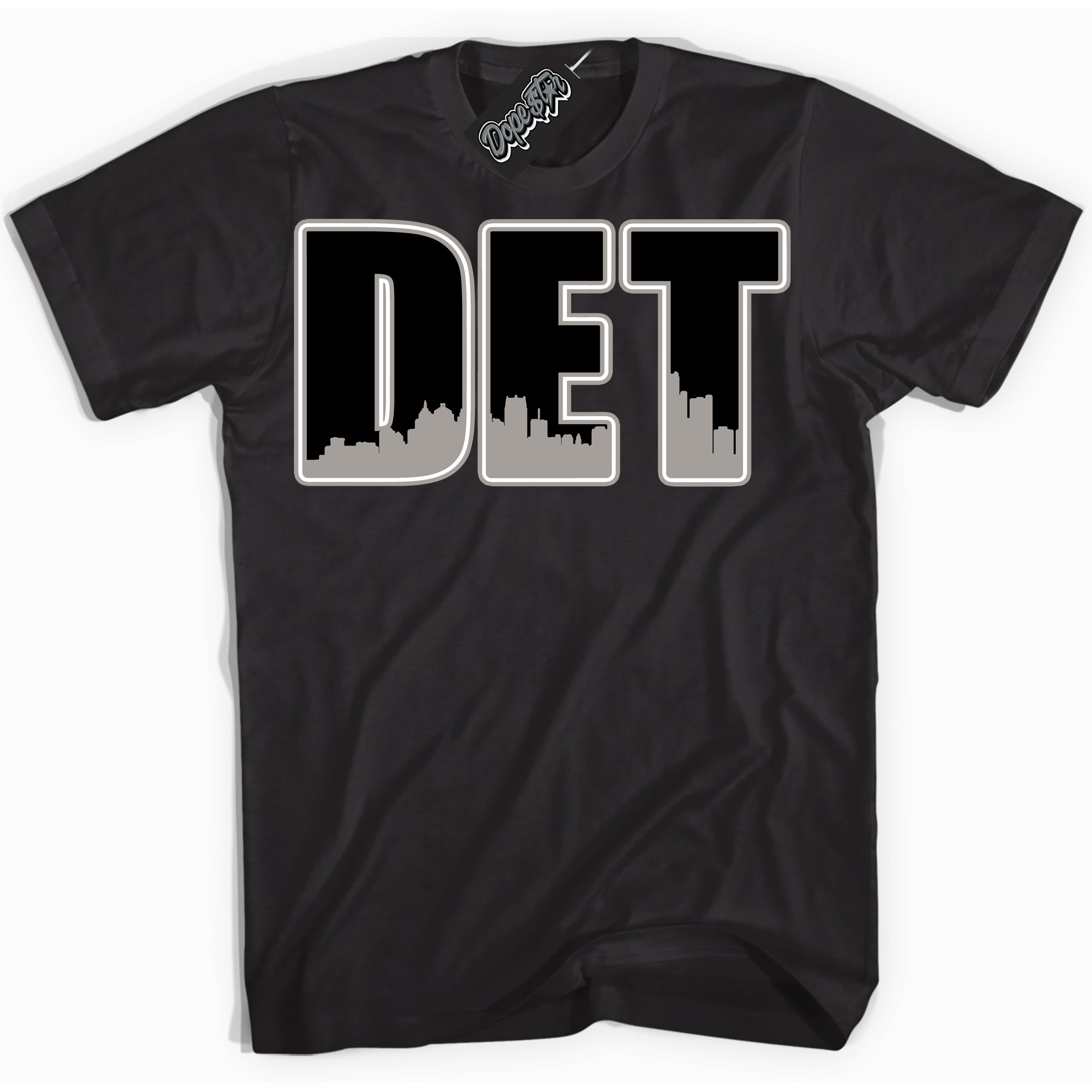 Cool Black Shirt with “Detroit” design that perfectly matches the Satin Shadow 1s Jordans.