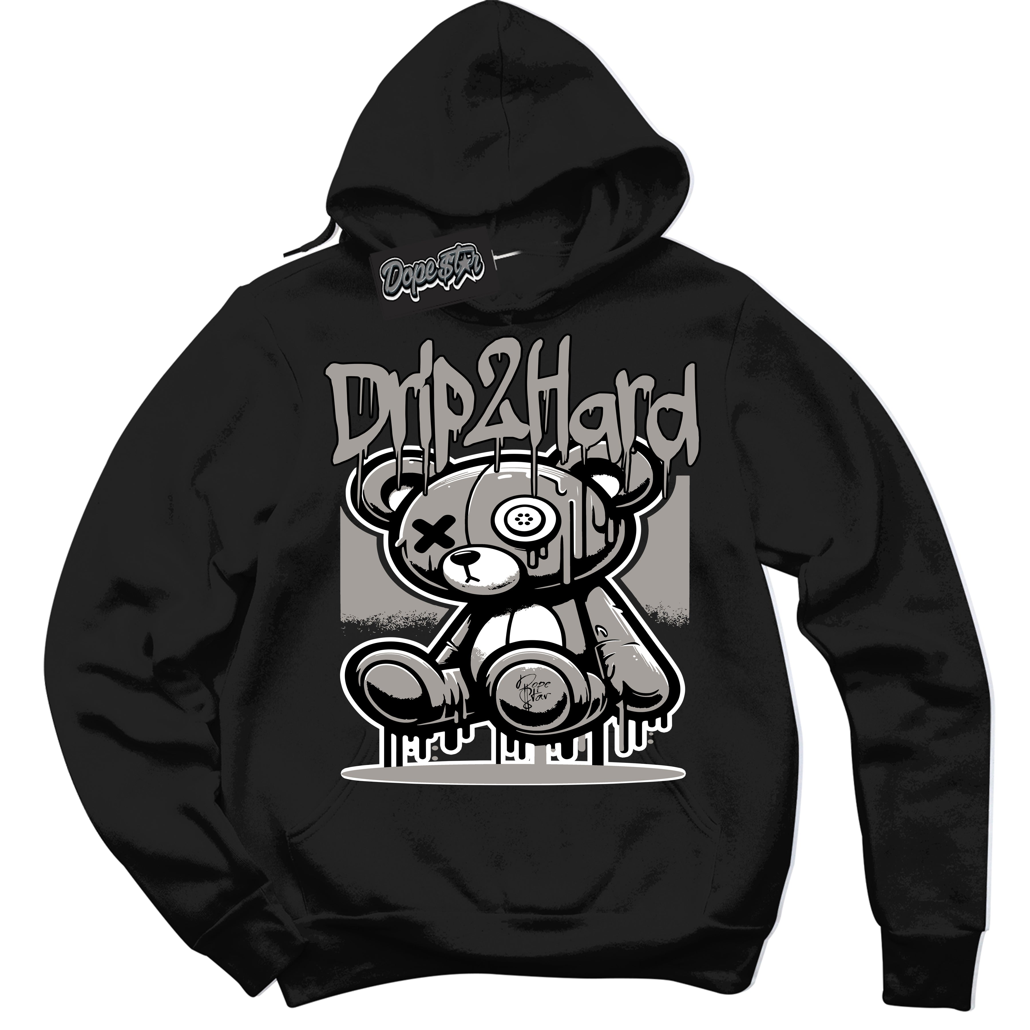 Cool Black Hoodie with “Drip 2 Hard” design that Perfectly Matches Satin Shadow 1s Jordans.