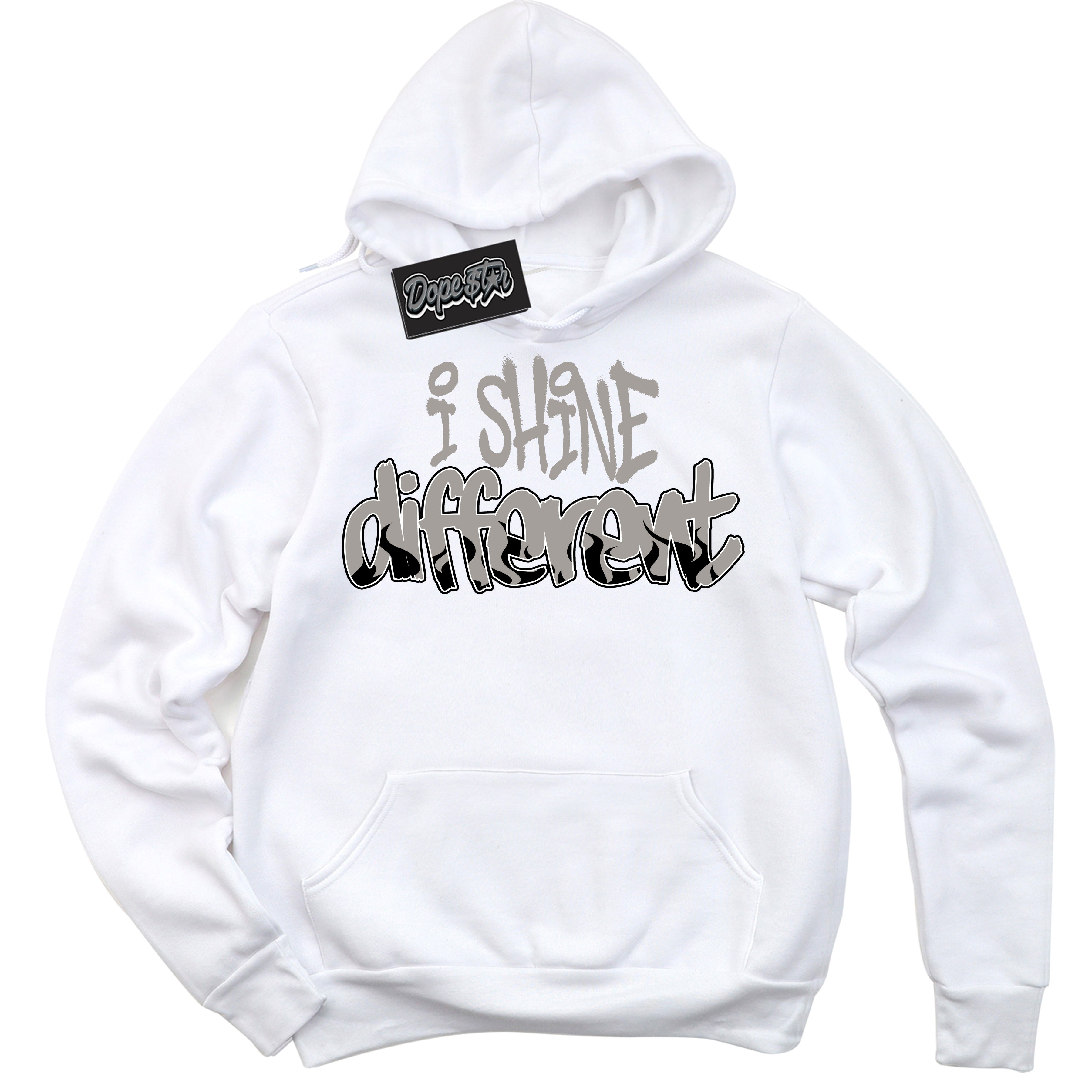 Cool White Hoodie with “I Shine Different” design that Perfectly Matches Satin Shadow 1s Jordans.