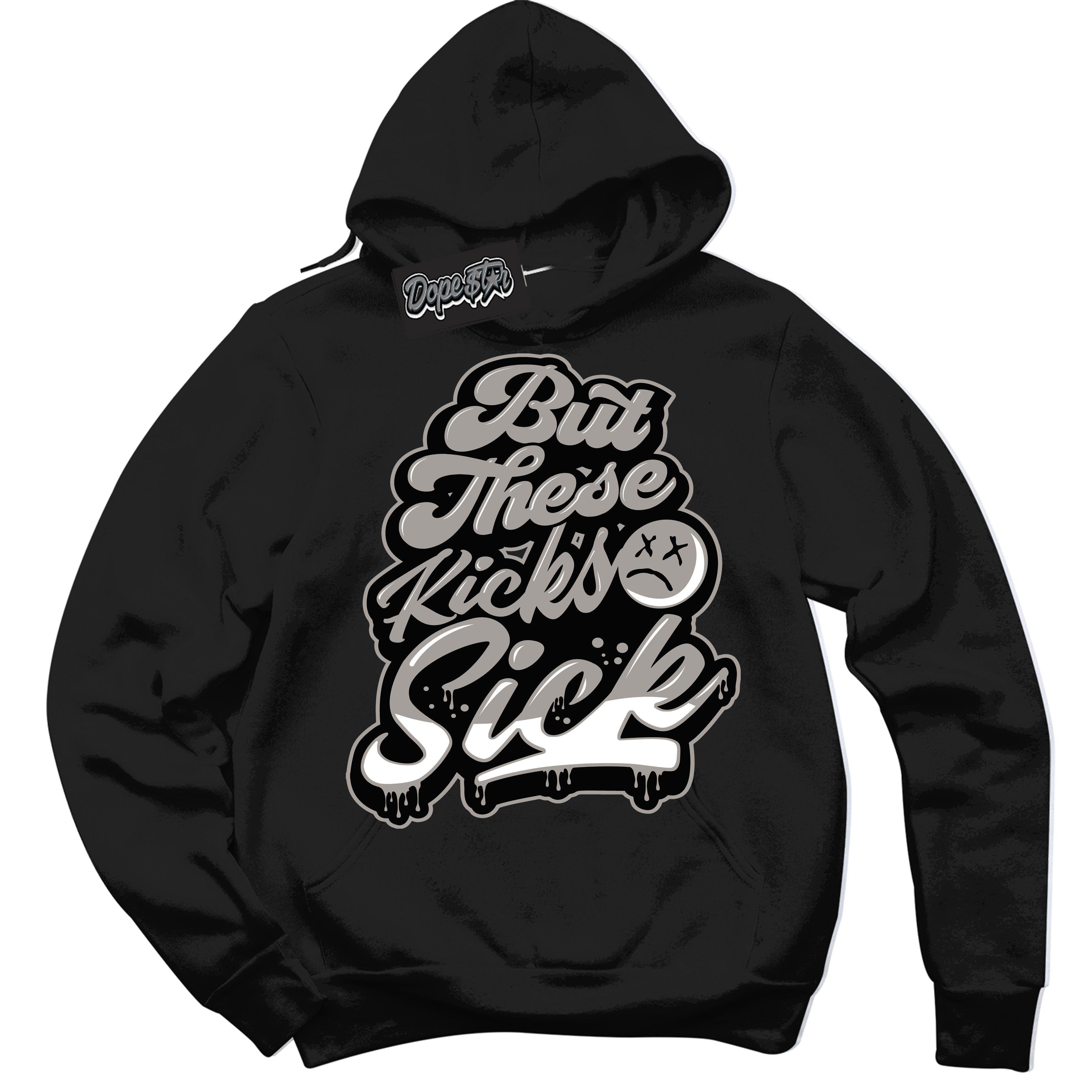 Cool Black Hoodie with “Kick Sick” design that Perfectly Matches Satin Shadow 1s Jordans.